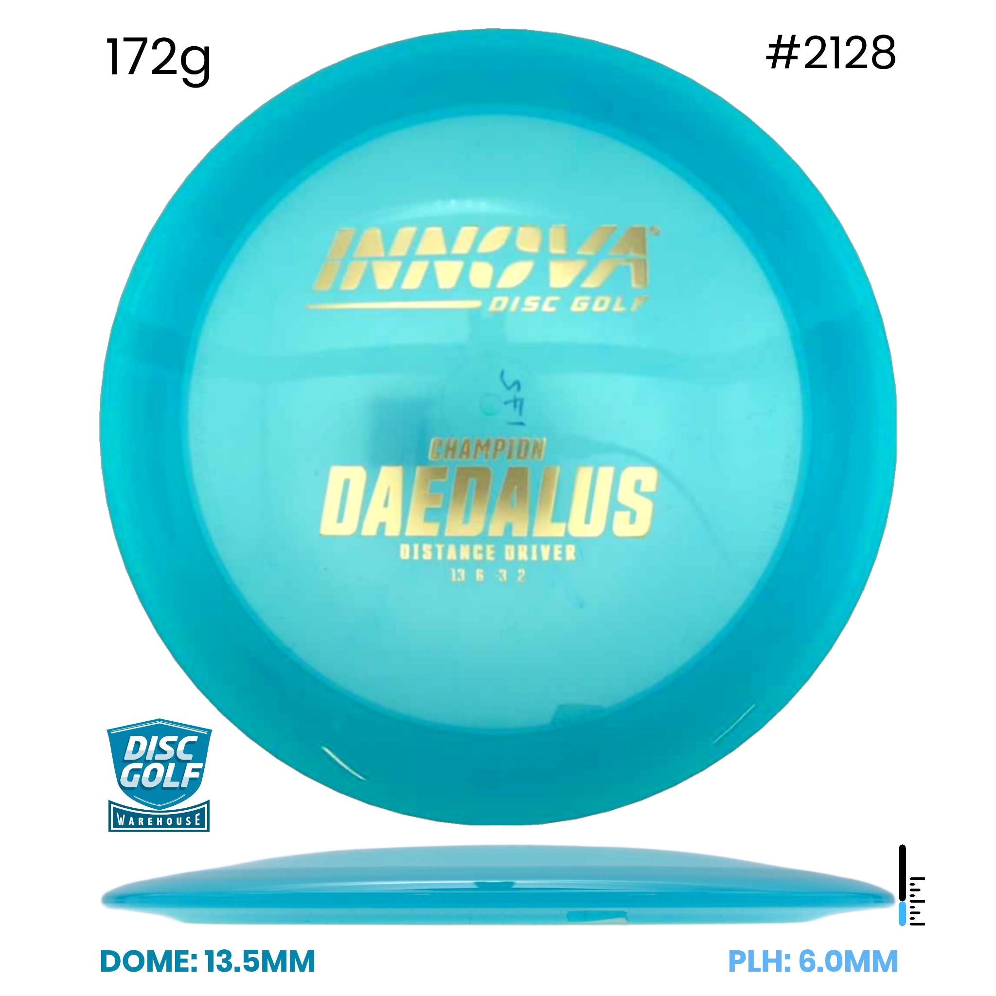 Disc Golf Warehouse Innova Daedalus - Champion Plastic Blue/Gold 172g
