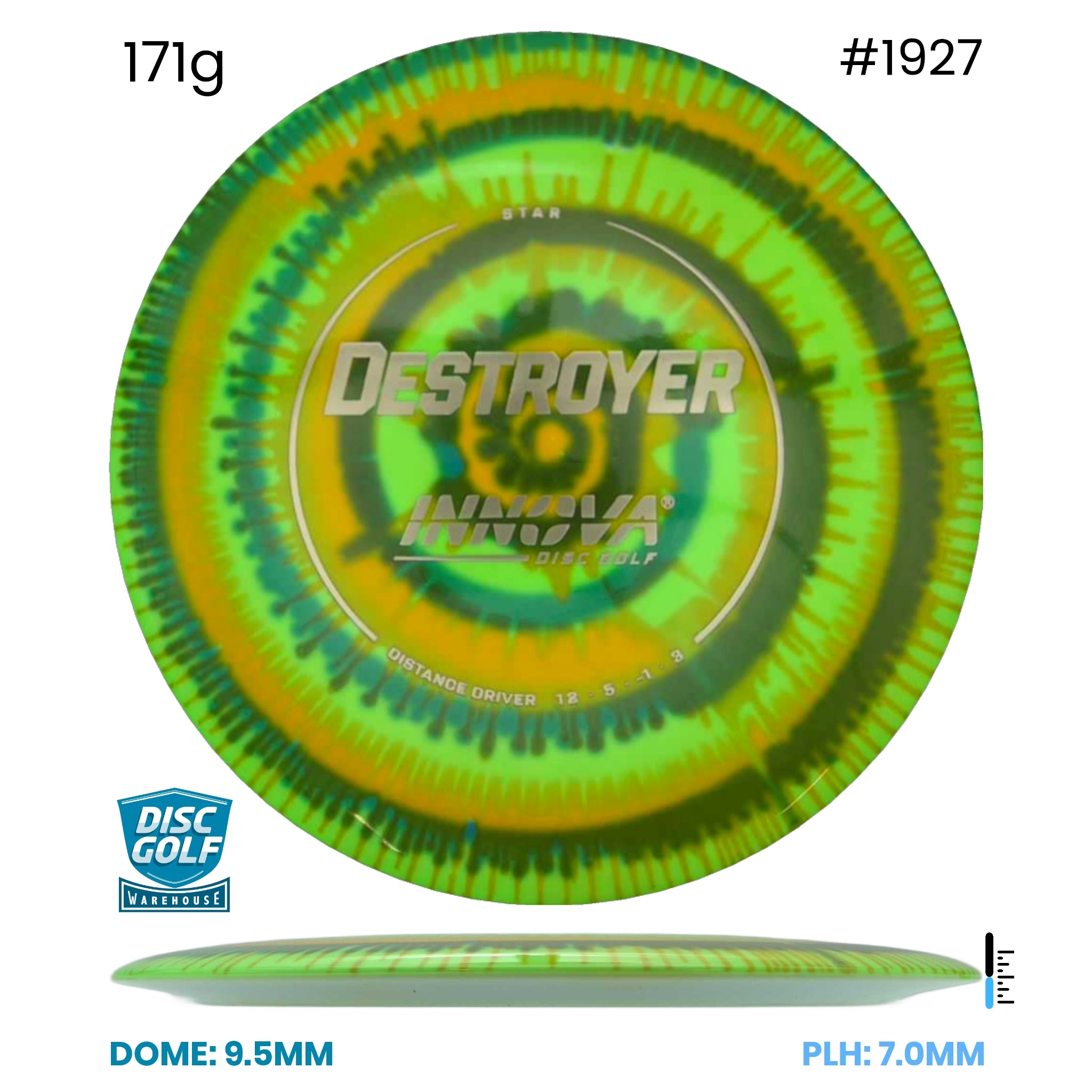 Disc Golf Warehouse Innova Destroyer - I-Dye Star Plastic Full Color Print/None 171g