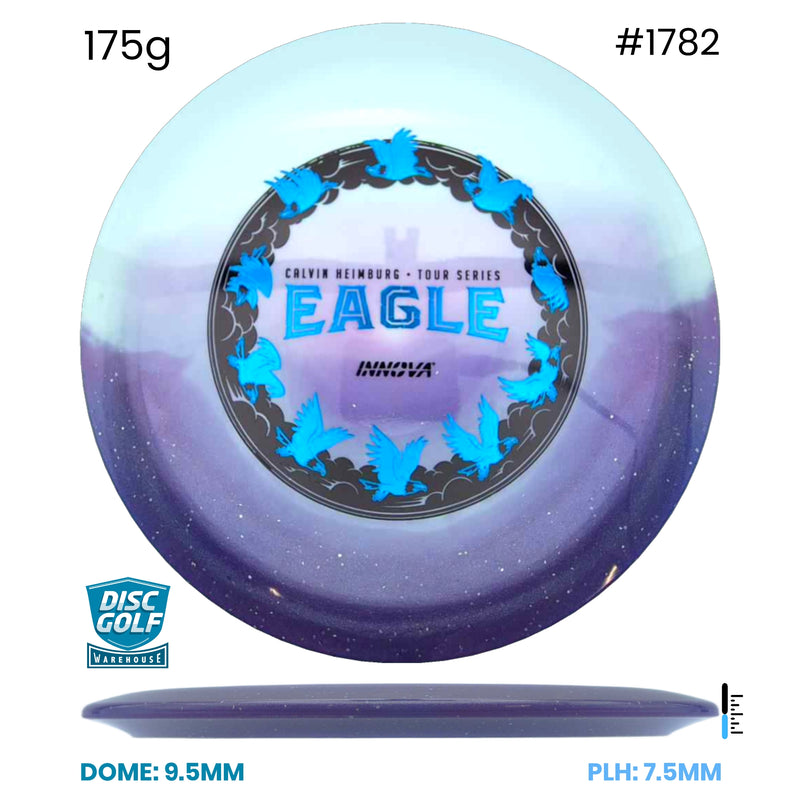 Disc Golf Warehouse Innova Eagle - Duo Plastic - Calvin Heimburg 2026 Tour Series Purple/Silver, Blue Metallic 175g
