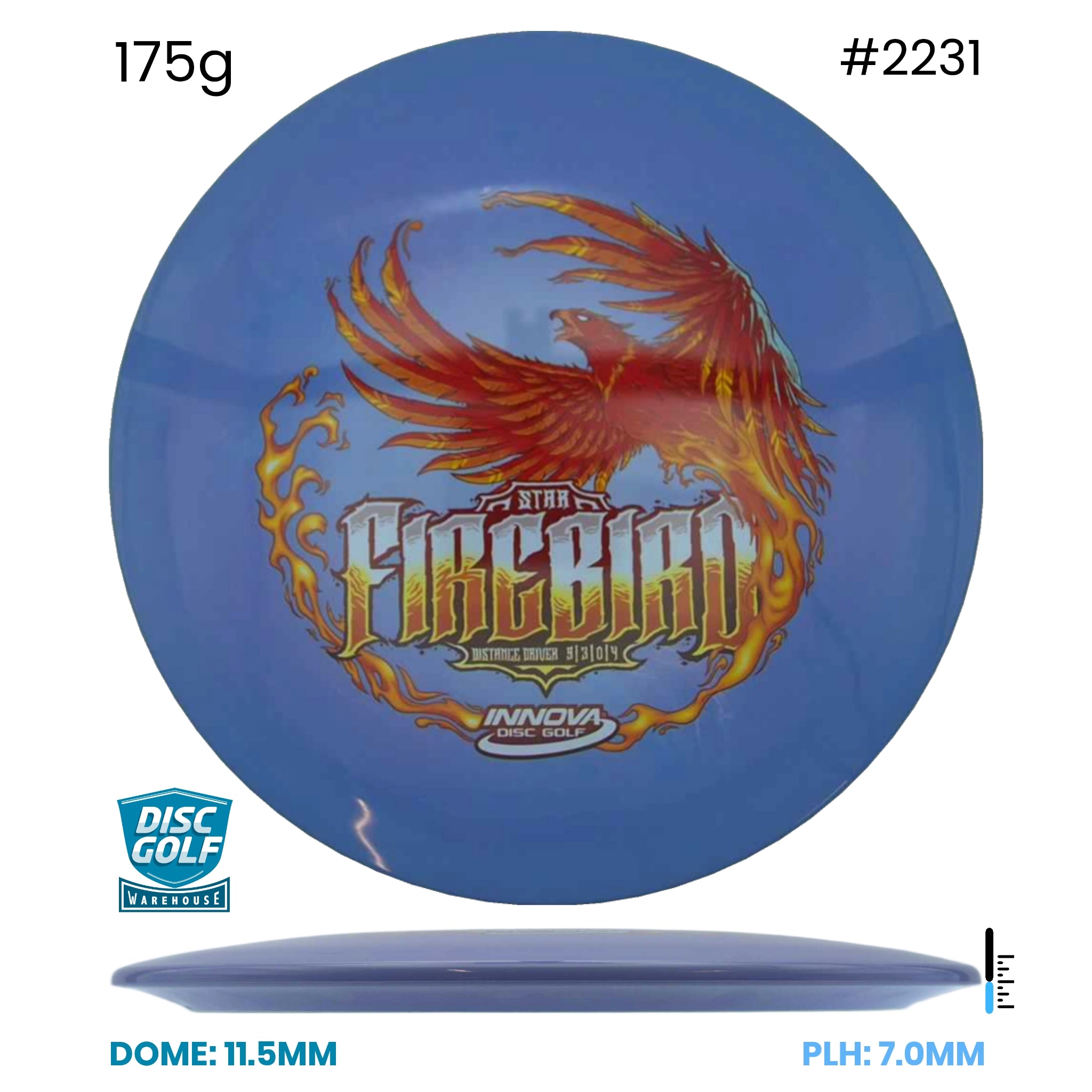 Disc Golf Warehouse Innova Firebird - InnVision Star Purple/Rainbow Holo 175g