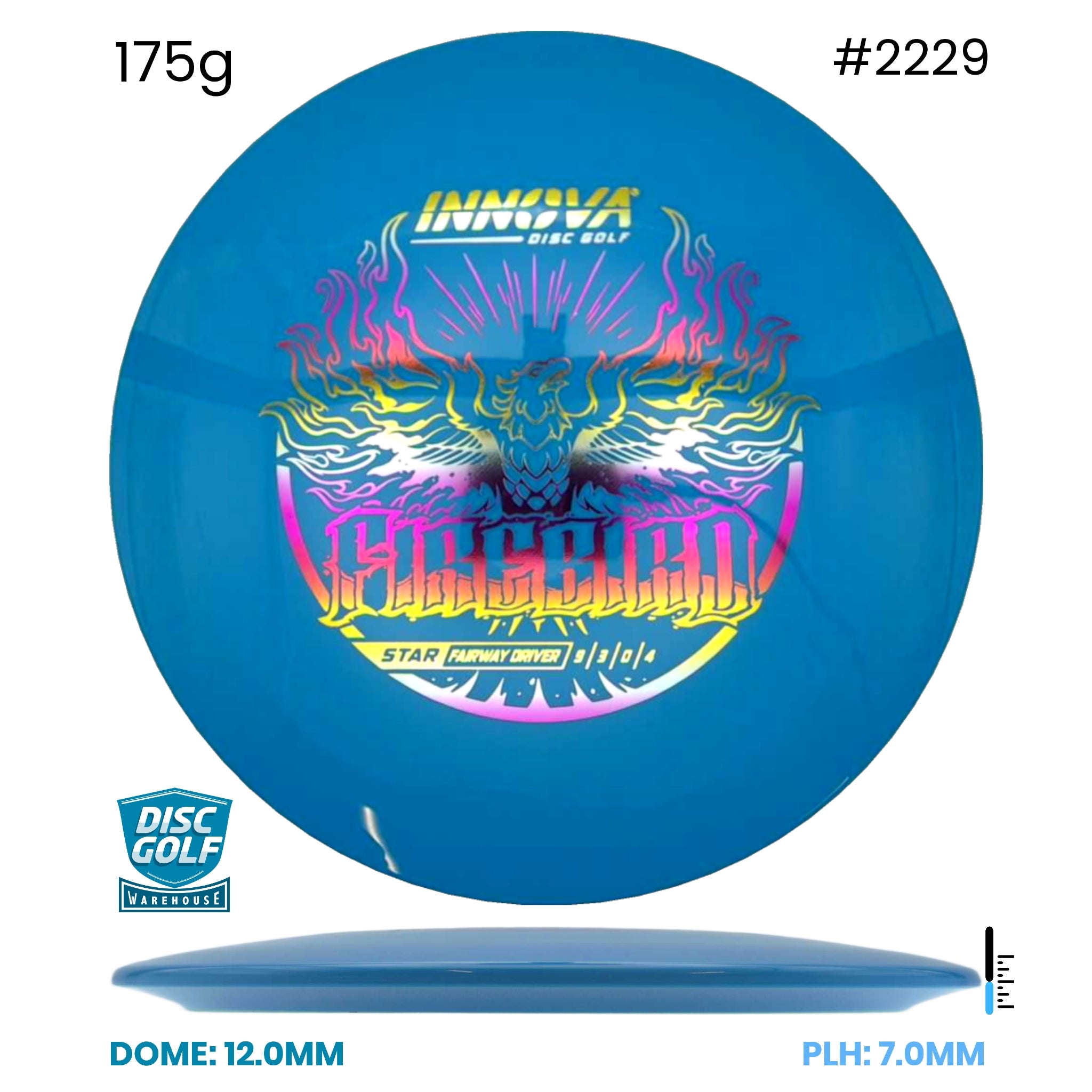 Disc Golf Warehouse Innova Firebird - Star Plastic Blue/Rainbow Holo 175g