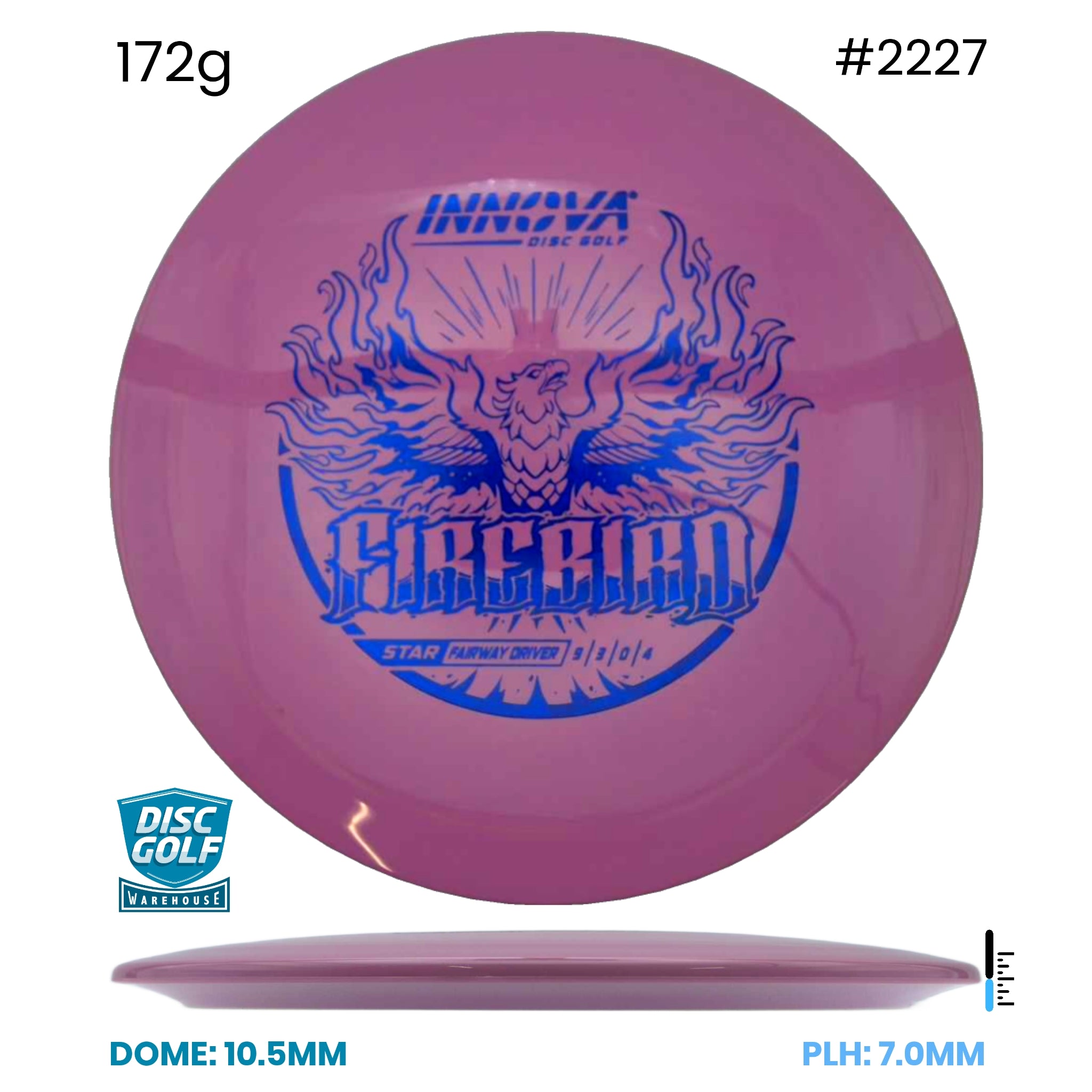 Disc Golf Warehouse Innova Firebird - Star Plastic Pink/Blue Metallic 172g