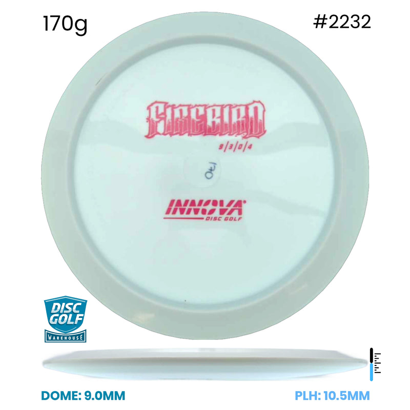 Disc Golf Warehouse Innova Firebird - Star White Bottom Stamp Plastic White/Rainbow Holo 170g