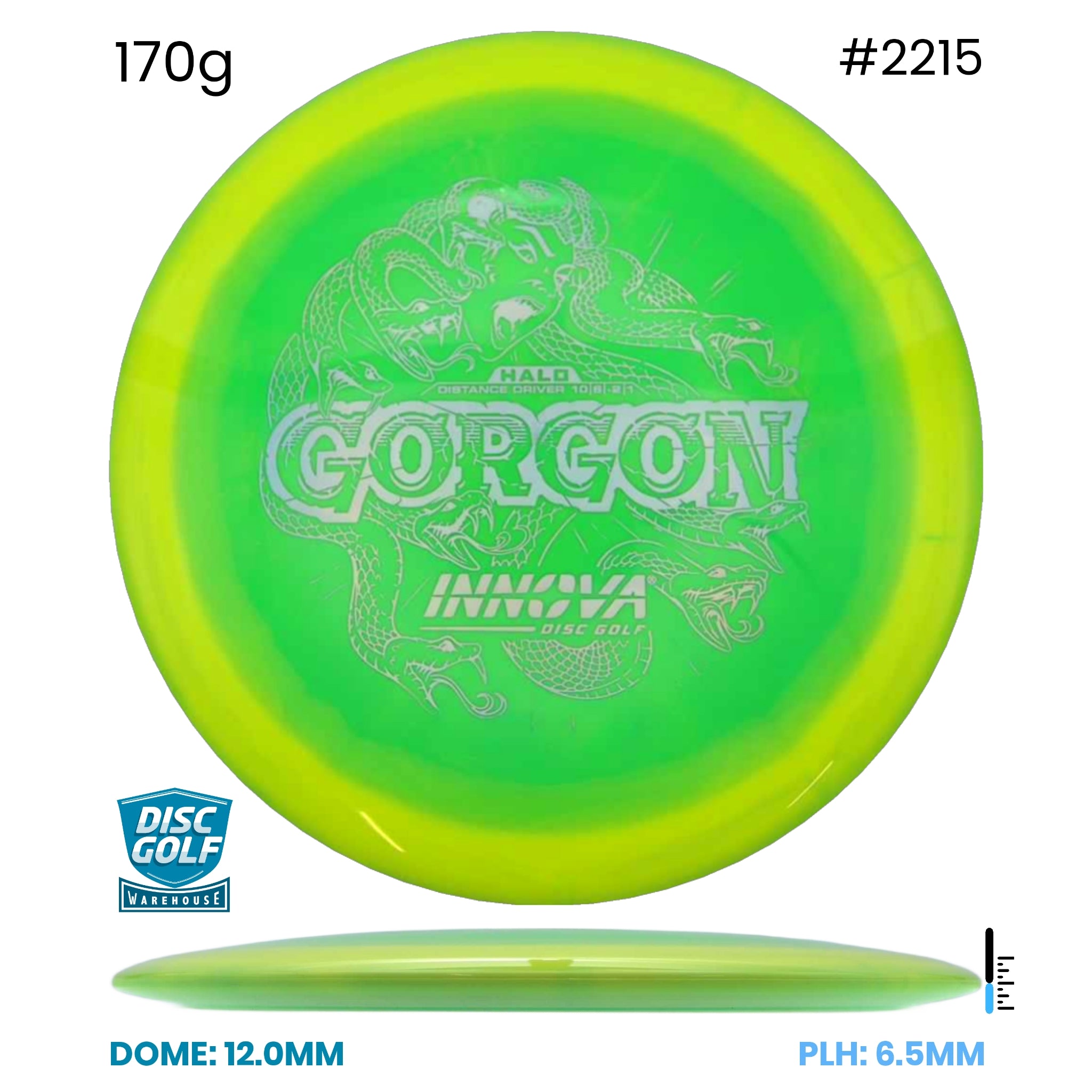 Disc Golf Warehouse Innova Gorgon - Halo Star Plastic Green/Silver 170g