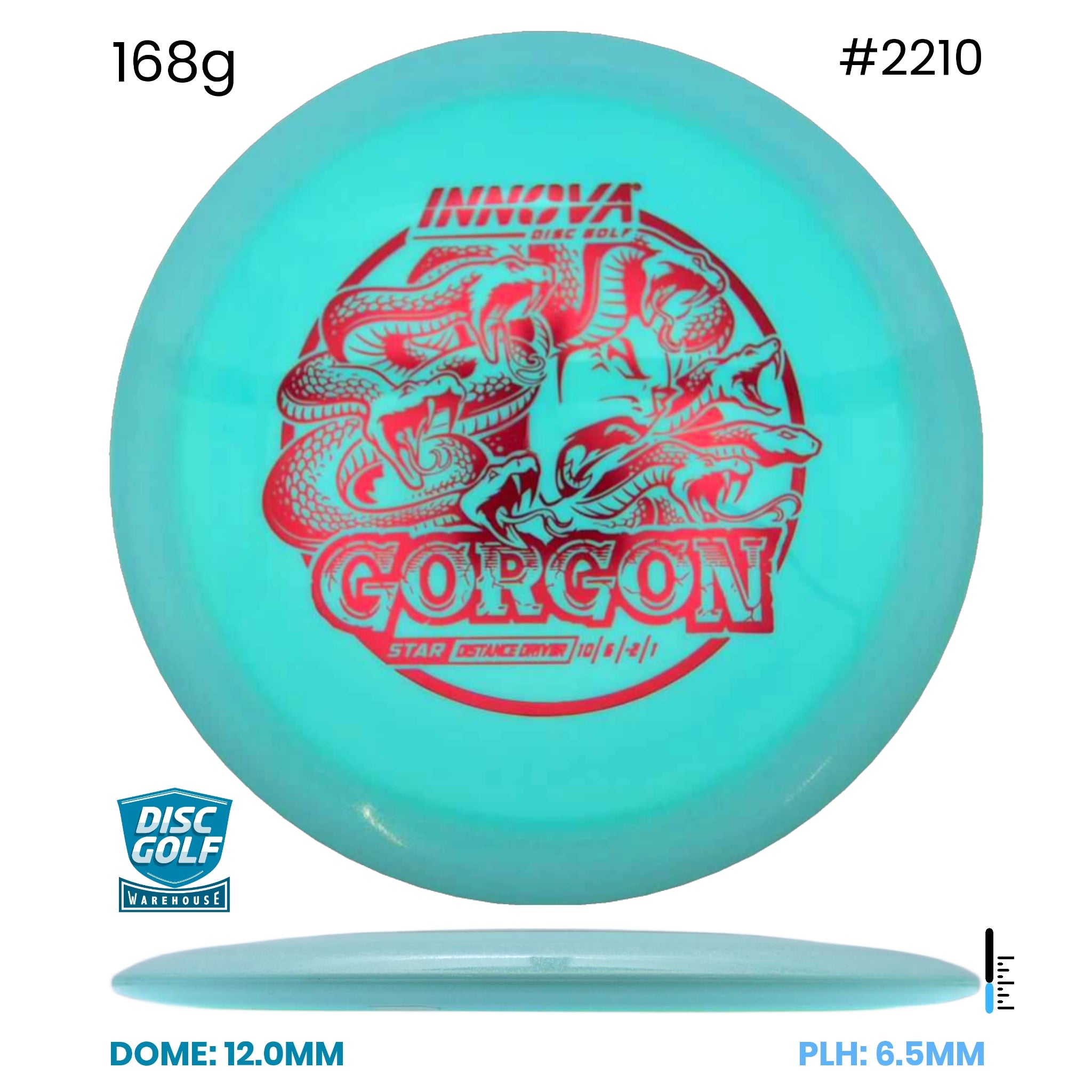 Disc Golf Warehouse Innova Gorgon - Star Plastic Blue/Red Metallic 168g