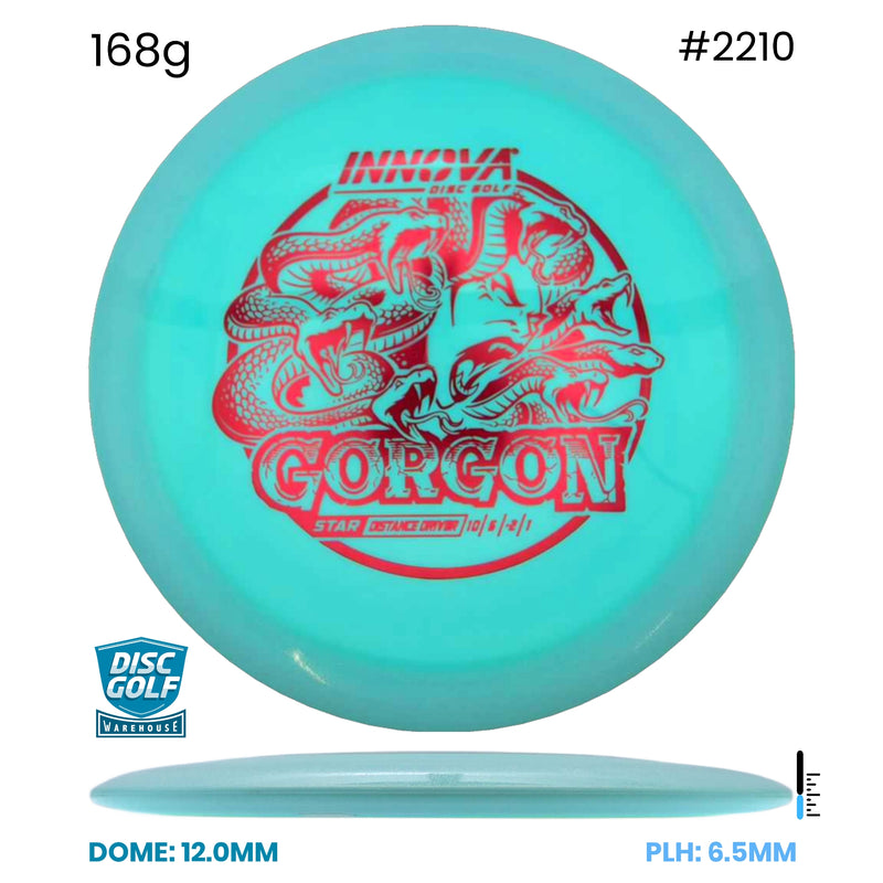 Disc Golf Warehouse Innova Gorgon - Star Plastic Blue/Red Metallic 168g