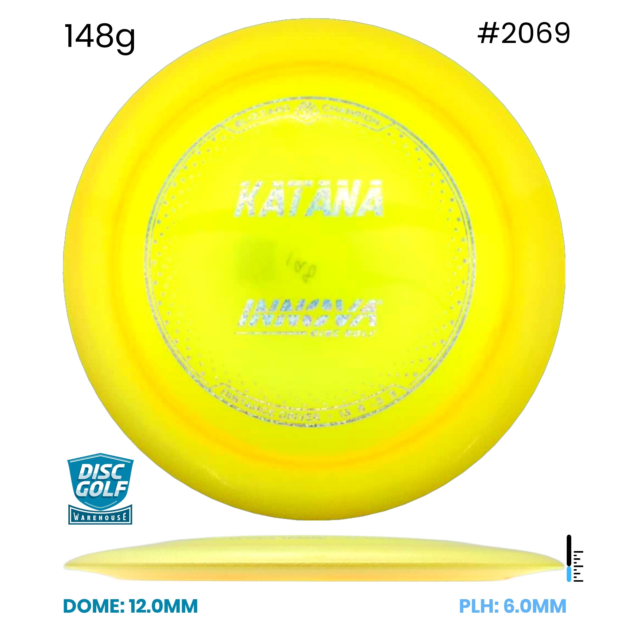 Disc Golf Warehouse Innova Katana - Blizzard Champion Yellow/Silver 148g