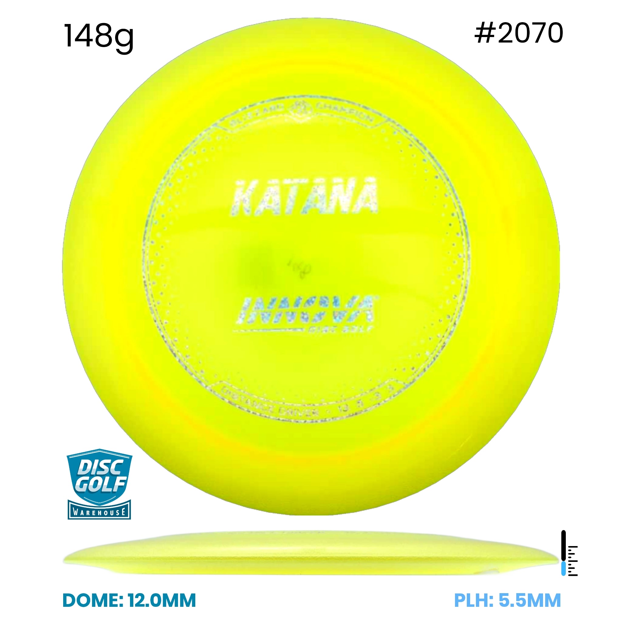 Disc Golf Warehouse Innova Katana - Blizzard Champion Yellow/Silver 148g