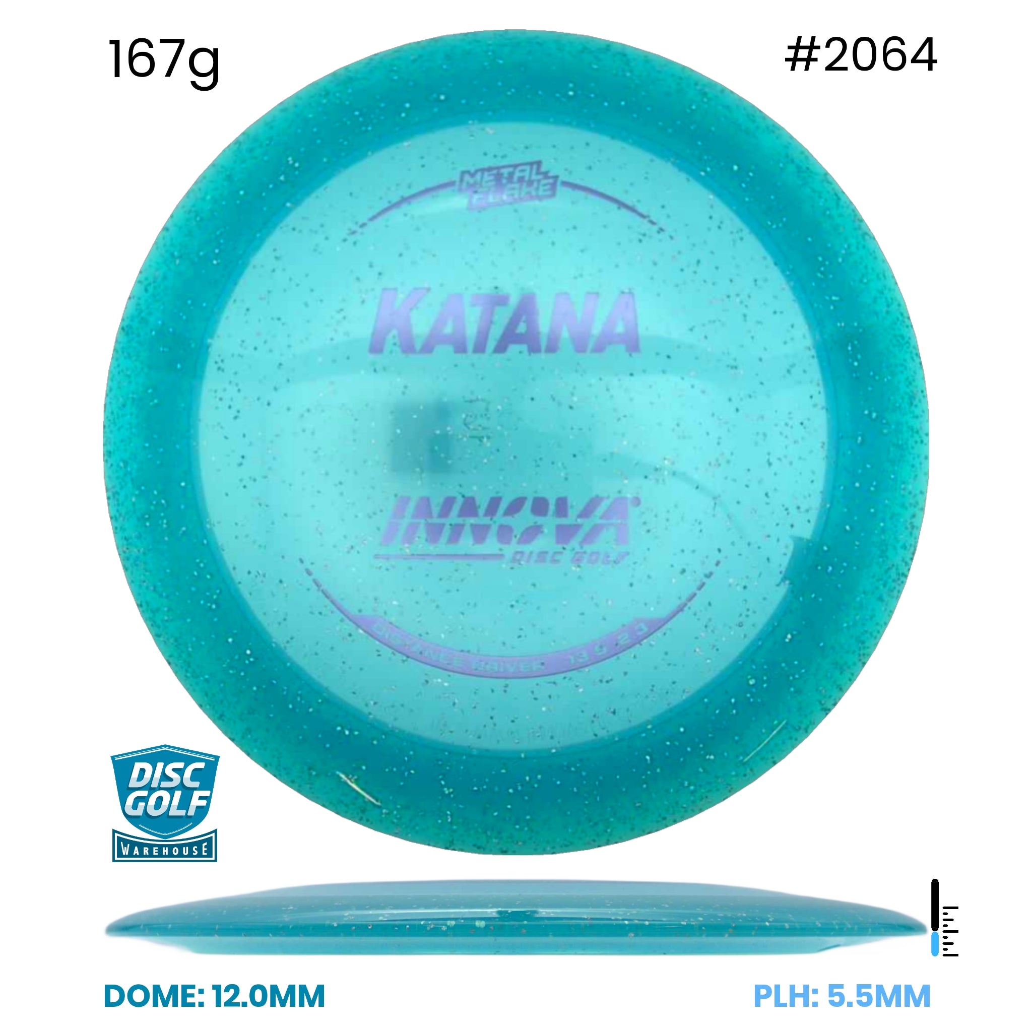 Disc Golf Warehouse Innova Katana - Champion Metal Flake Plastic Turquoise/Purple Metallic 167g