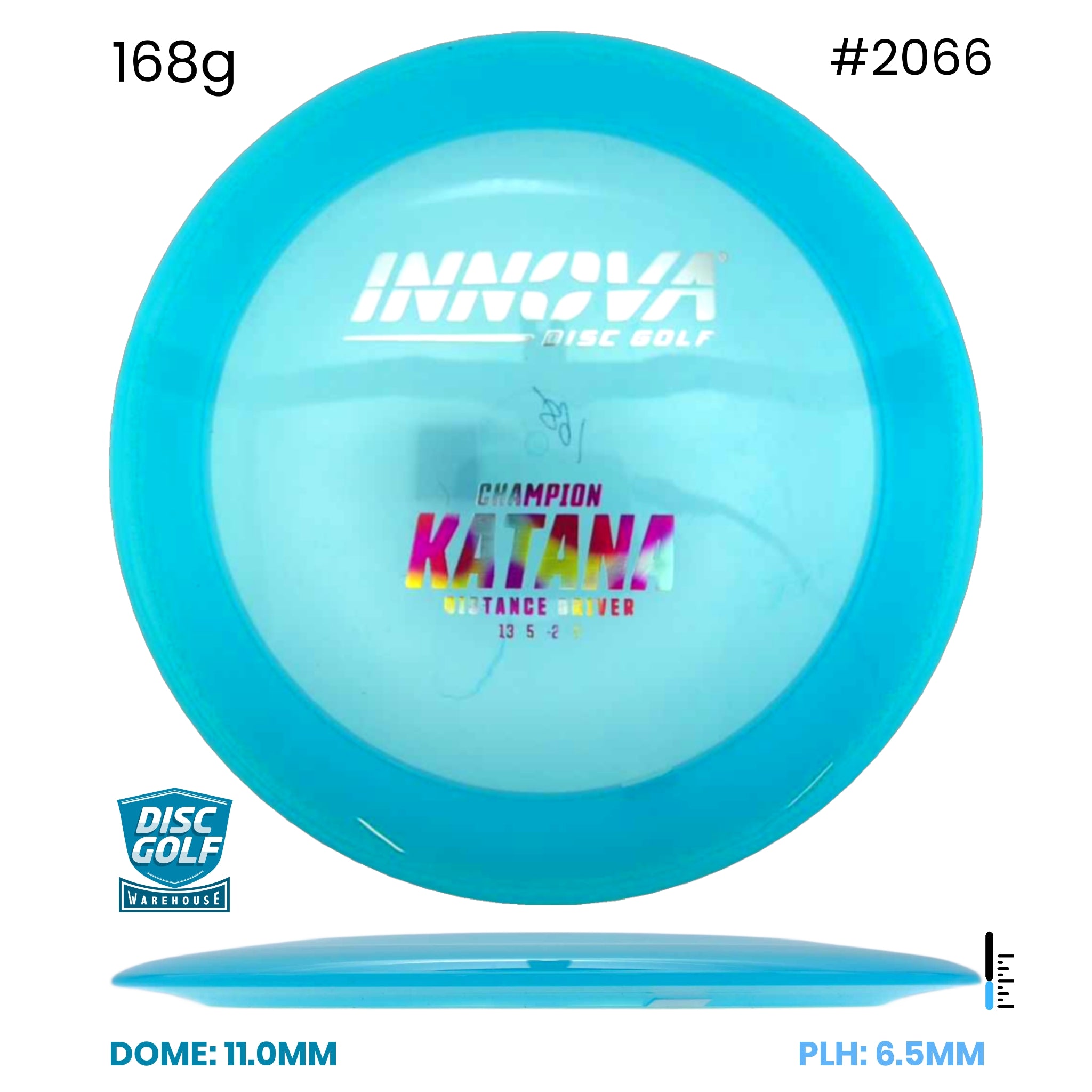 Disc Golf Warehouse Innova Katana - Champion Plastic Blue/Silver, Rainbow Holo 168g