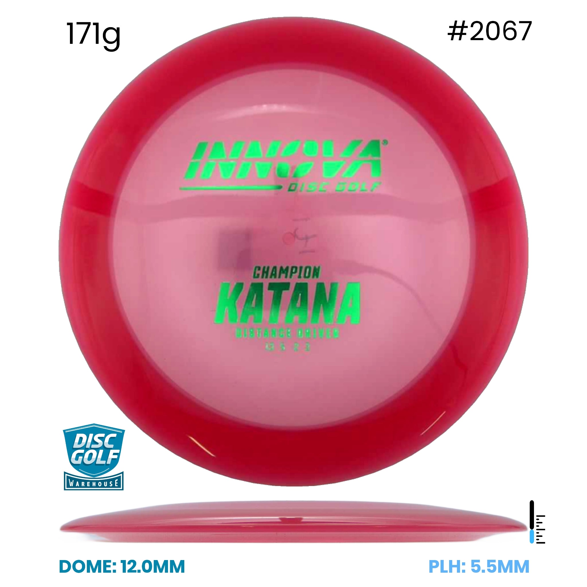 Disc Golf Warehouse Innova Katana - Champion Plastic Pink/Green Metallic 171g