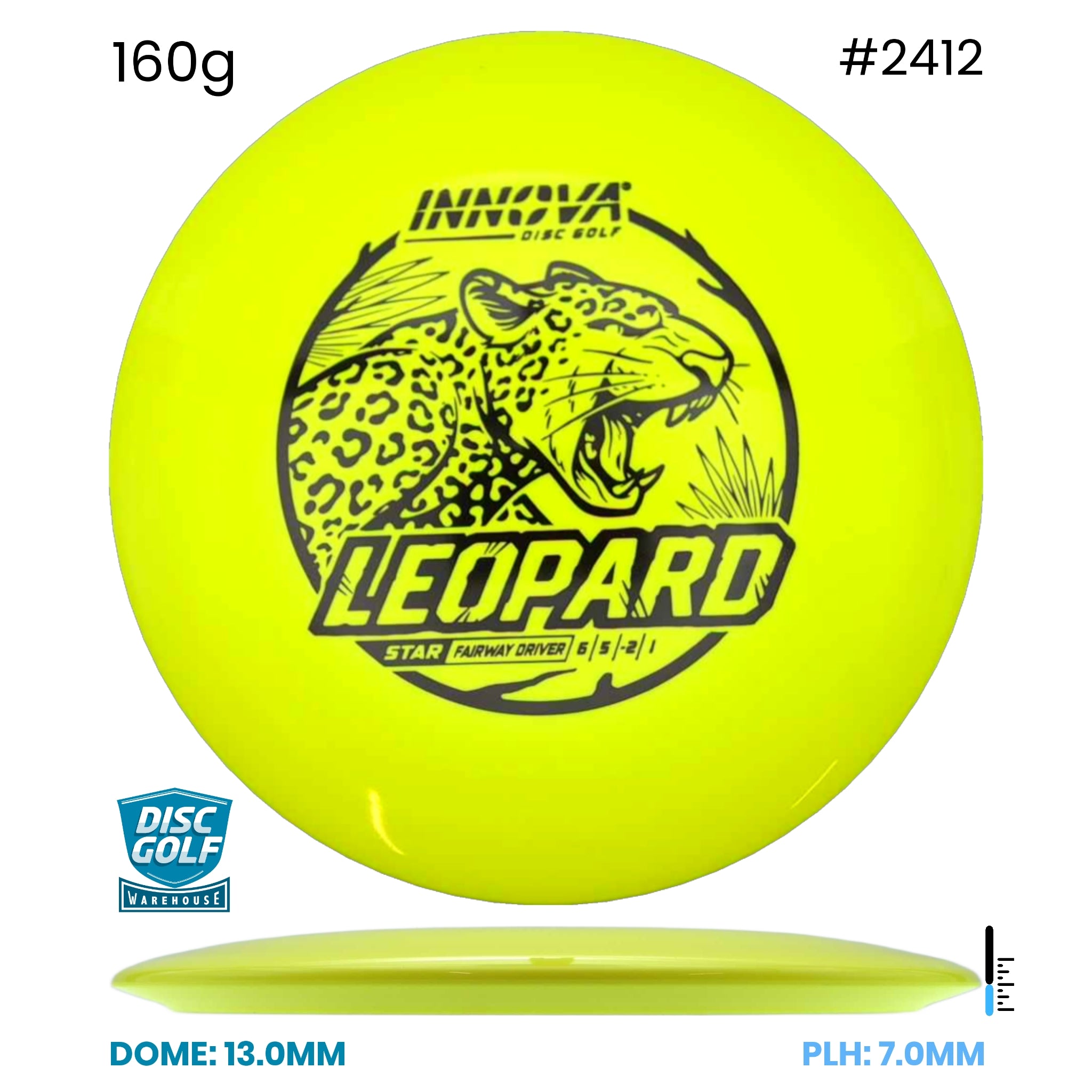 Disc Golf Warehouse Innova Leopard - Star Plastic Yellow/Black 160g
