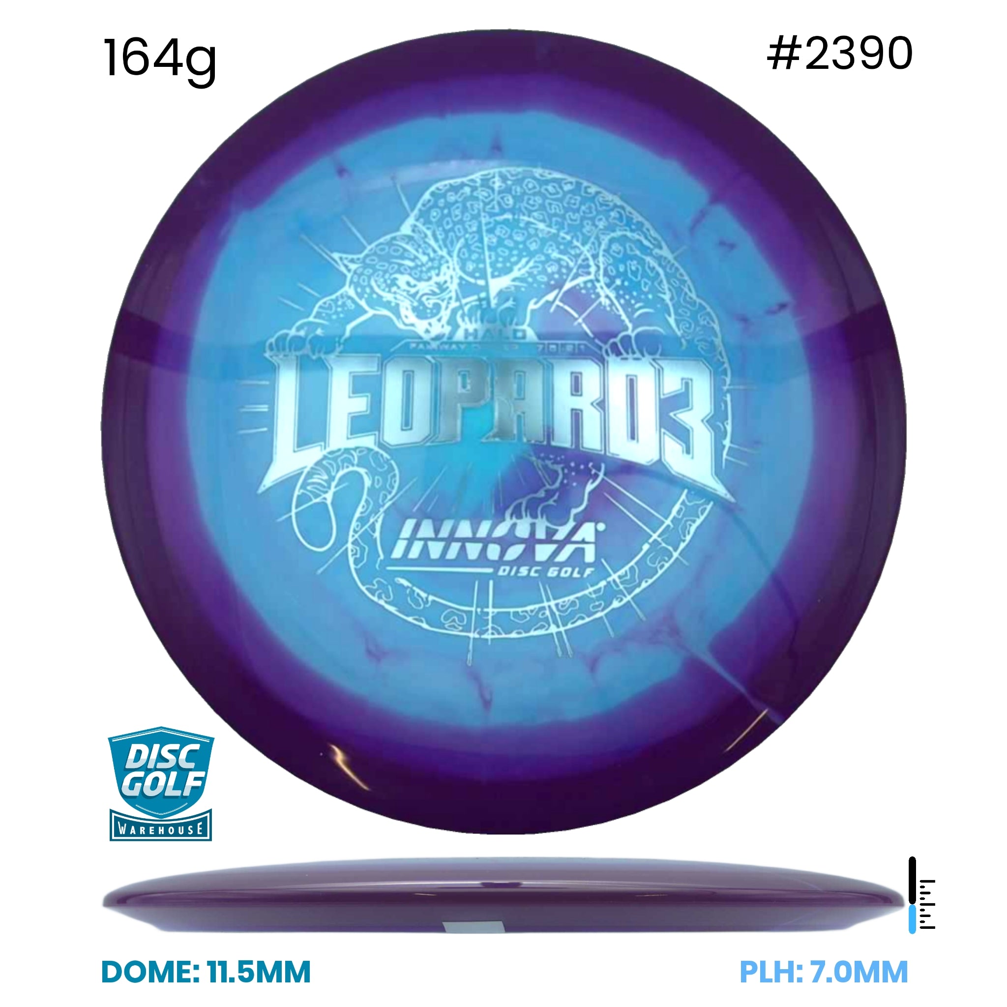 Disc Golf Warehouse Innova Leopard3 - Halo Star Plastic Blue/Purple Metallic 164g
