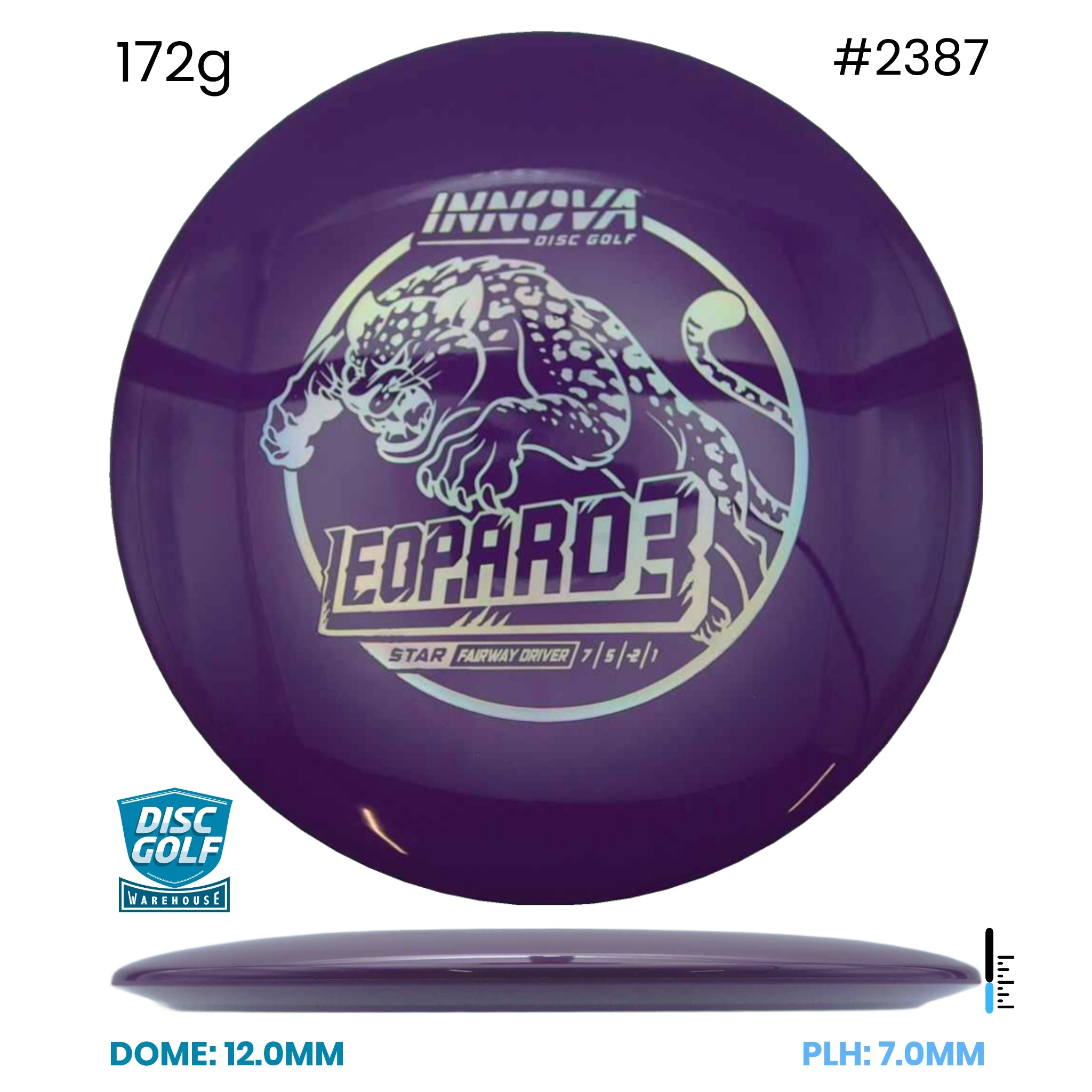 Disc Golf Warehouse Innova Leopard3 - Star Plastic Purple/Silver 172g