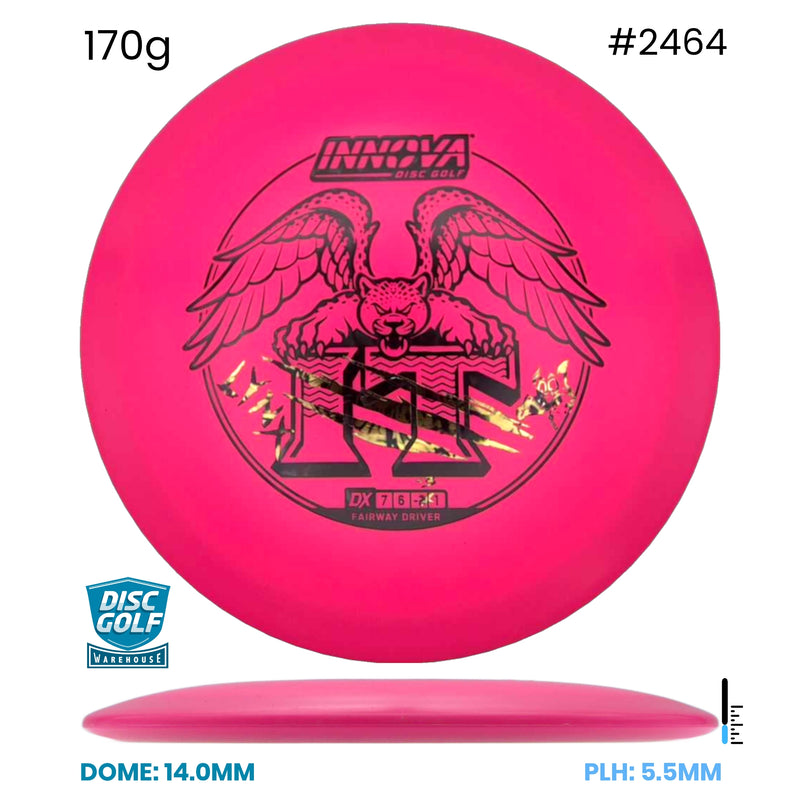 Disc Golf Warehouse Innova Lynx - DX Plastic - IT Overstamp Pink/Black, Gold 170g