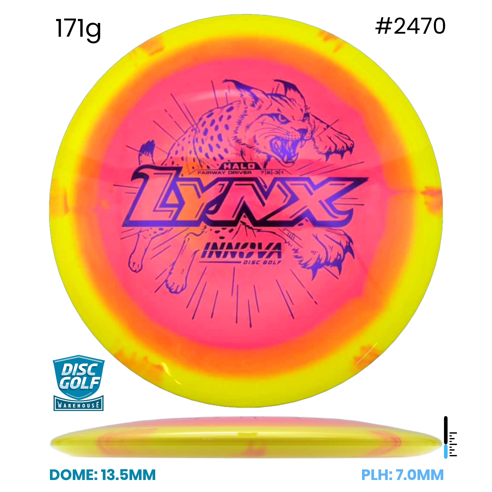 Disc Golf Warehouse Innova Lynx - Halo Star Plastic Pink/Purple Metallic 171g