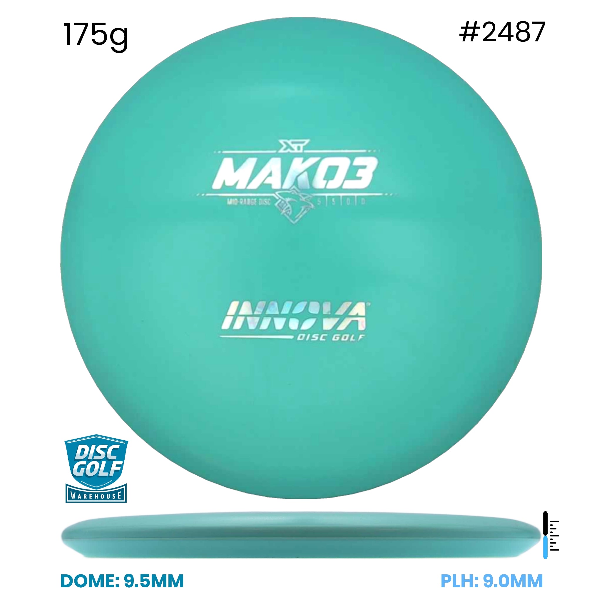 Disc Golf Warehouse Innova Mako3 - XT Blue/Blue Metallic, Silver 175g