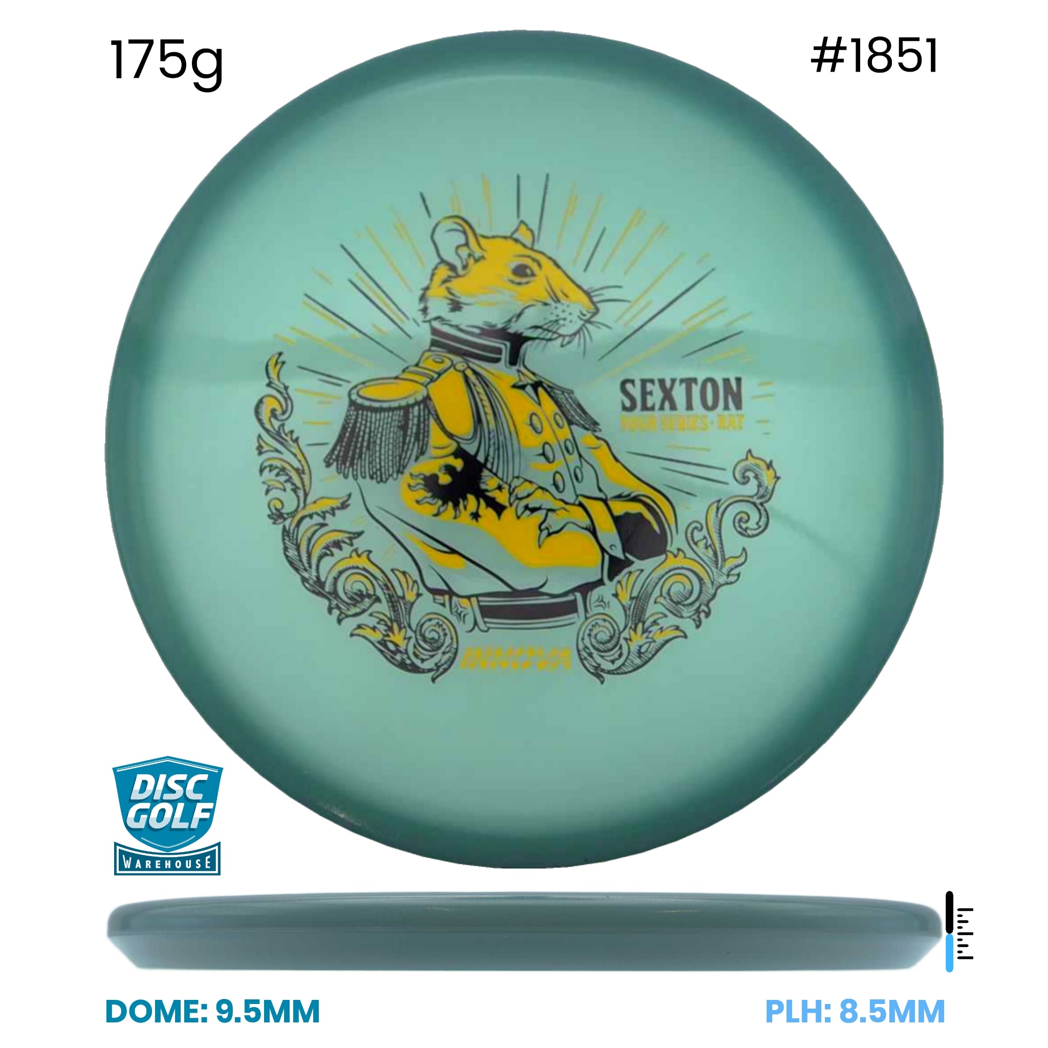 Disc Golf Warehouse Innova Rat - Proto Glow Champion Plastic - Nate Sexton 2026 Tour Series Blue Glow/Purple Metallic, Silver 175g