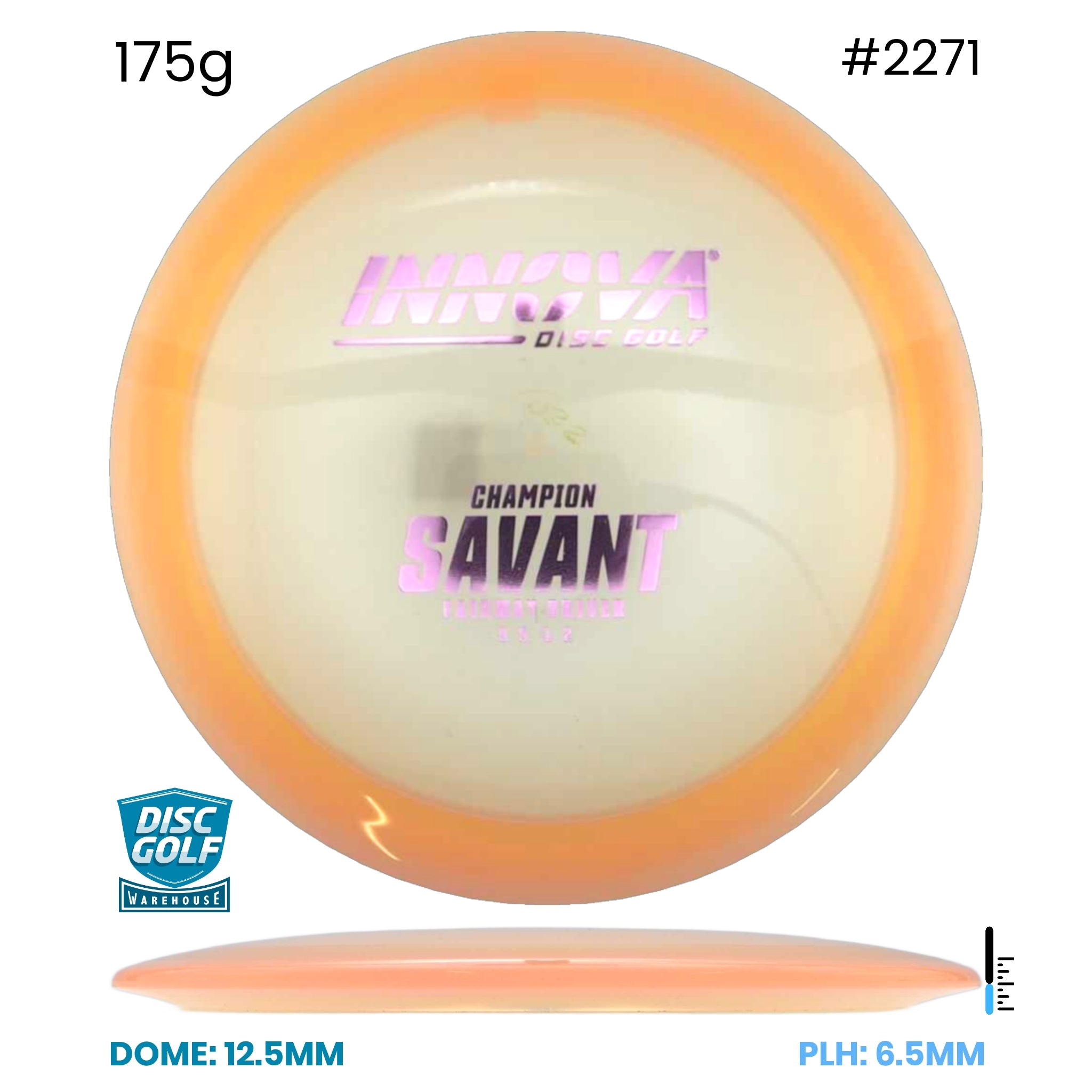Disc Golf Warehouse Innova Savant - Champion Plastic Orange/Silver 175g