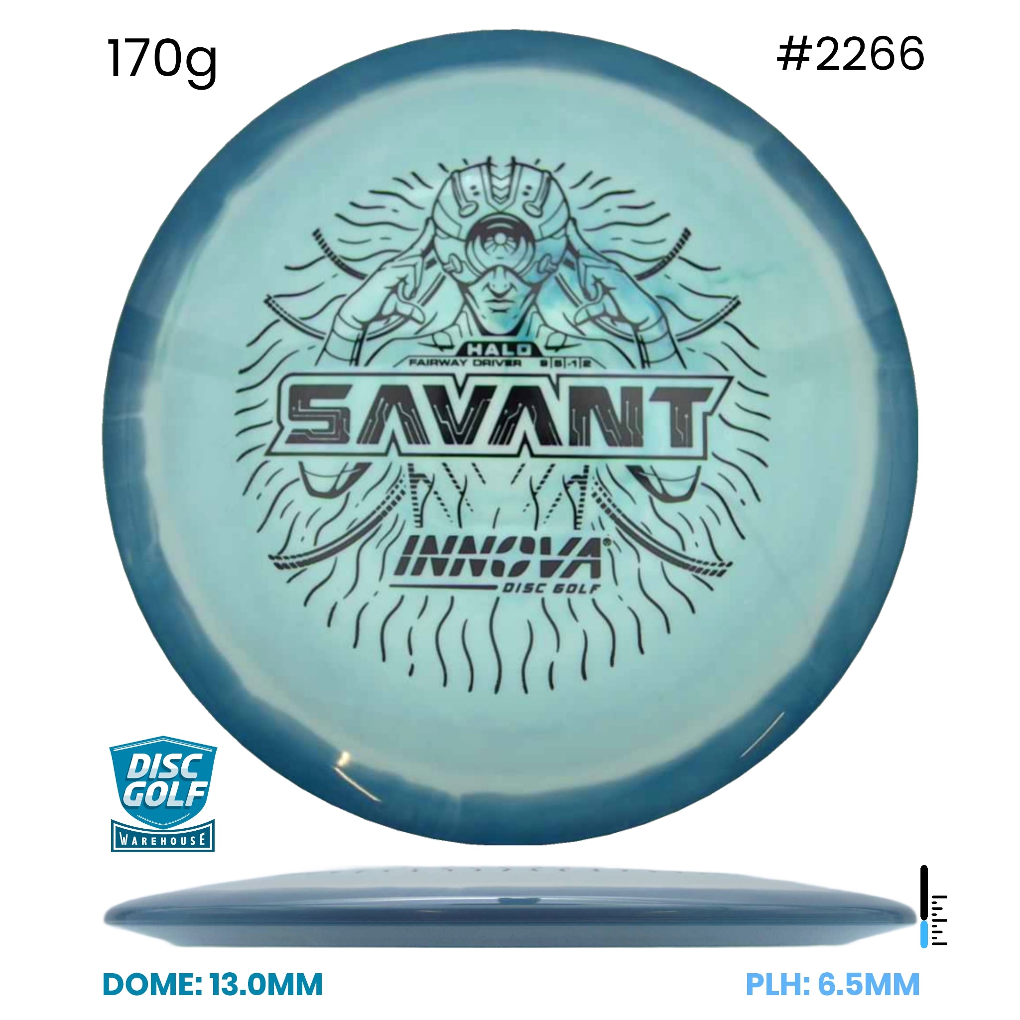 Disc Golf Warehouse Innova Savant - Halo Star Plastic Blue/Black 170g