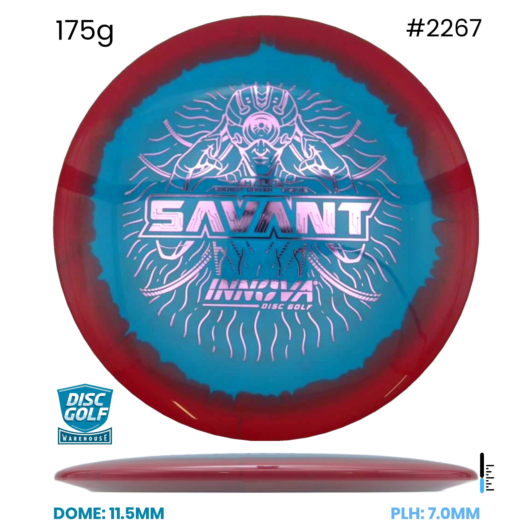 Disc Golf Warehouse Innova Savant - Halo Star Plastic Blue/Red Metallic 175g