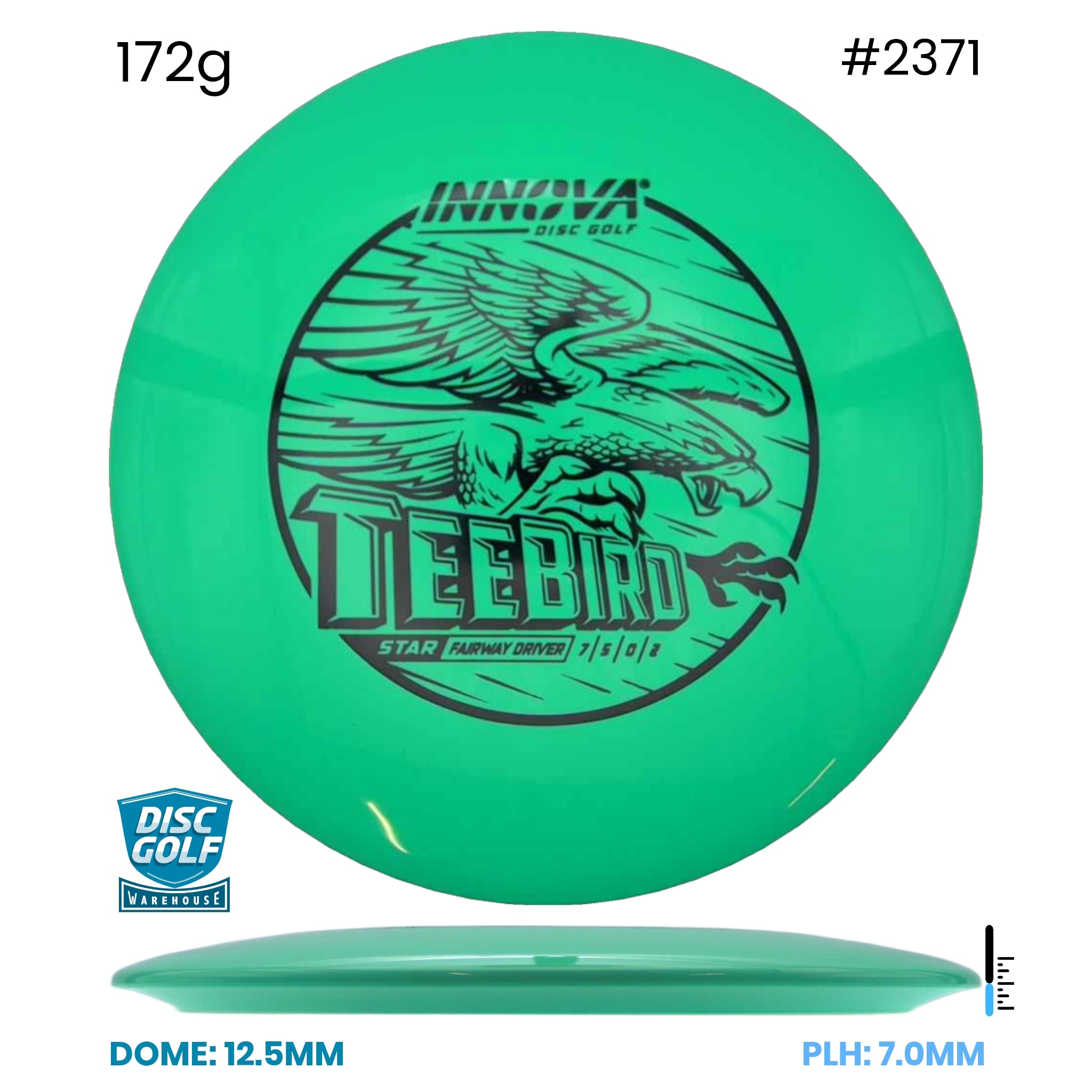 Disc Golf Warehouse Innova Teebird - Star Plastic Teal/Green Metallic 172g