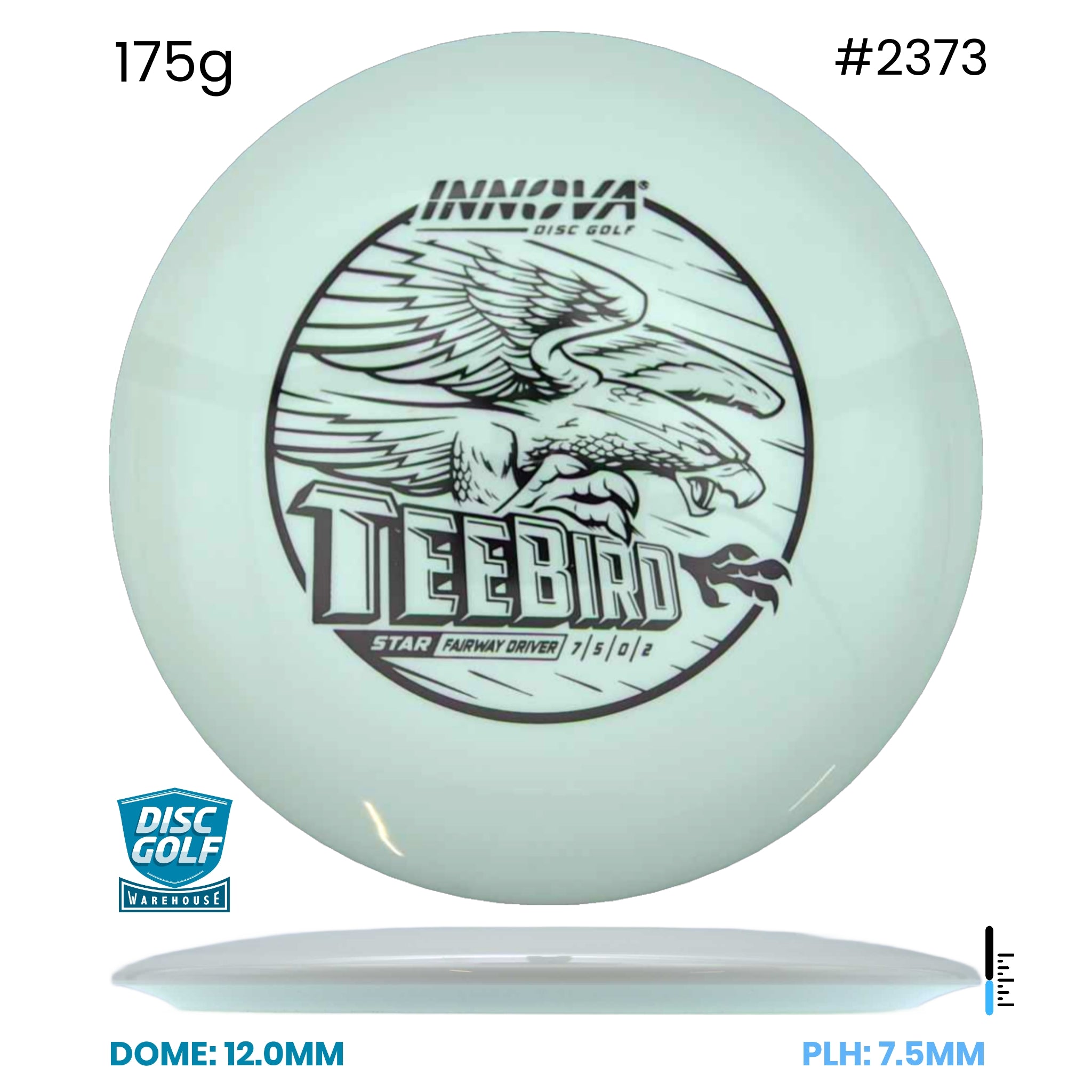 Disc Golf Warehouse Innova Teebird - Star Plastic White/Black 175g