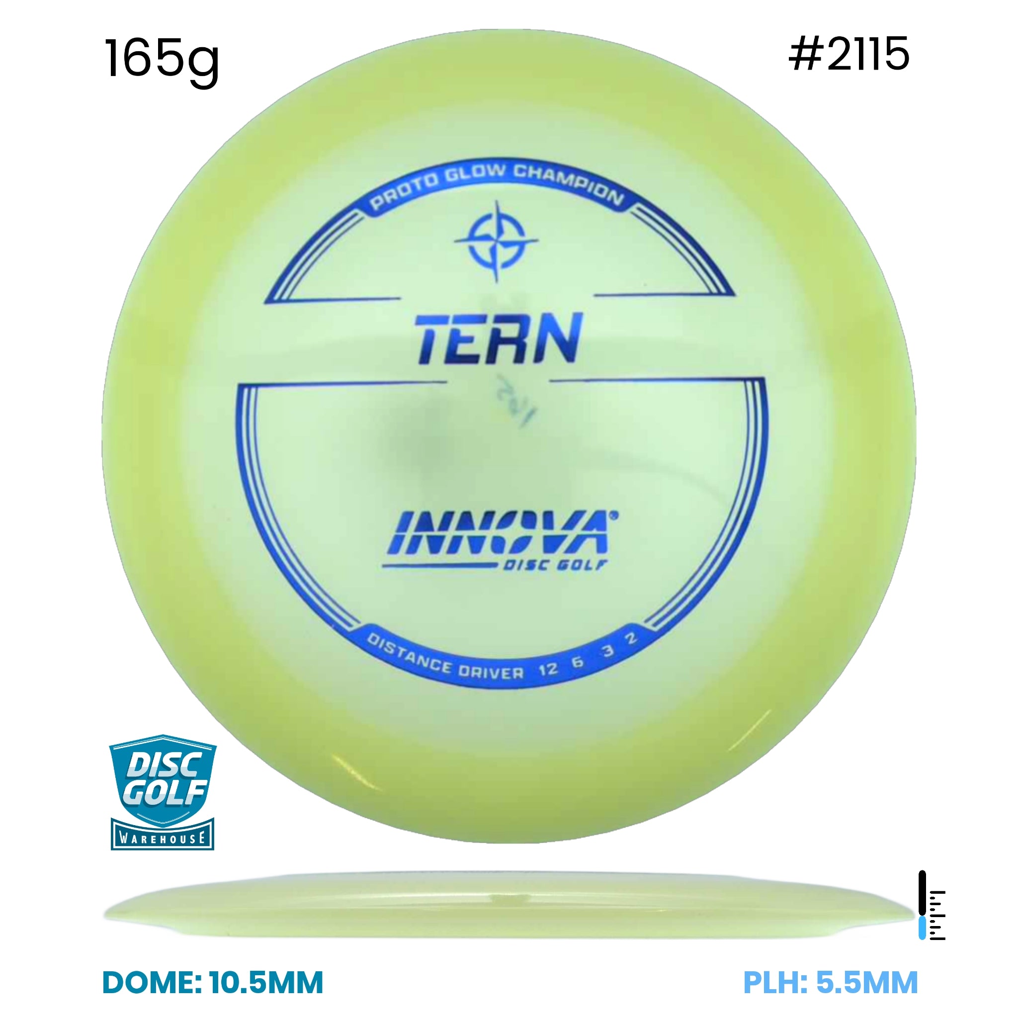 Disc Golf Warehouse Innova Tern - Proto Glow Champion Plastic Glow/Blue Metallic 165g