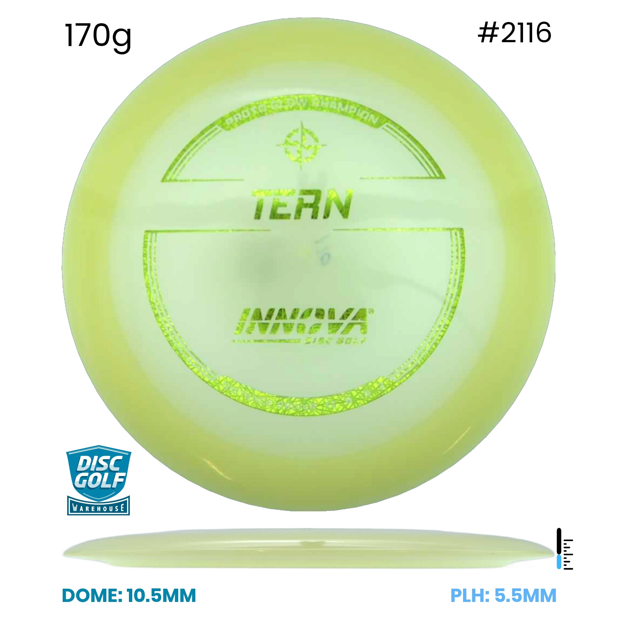 Disc Golf Warehouse Innova Tern - Proto Glow Champion Plastic Glow/Blue Metallic 170g