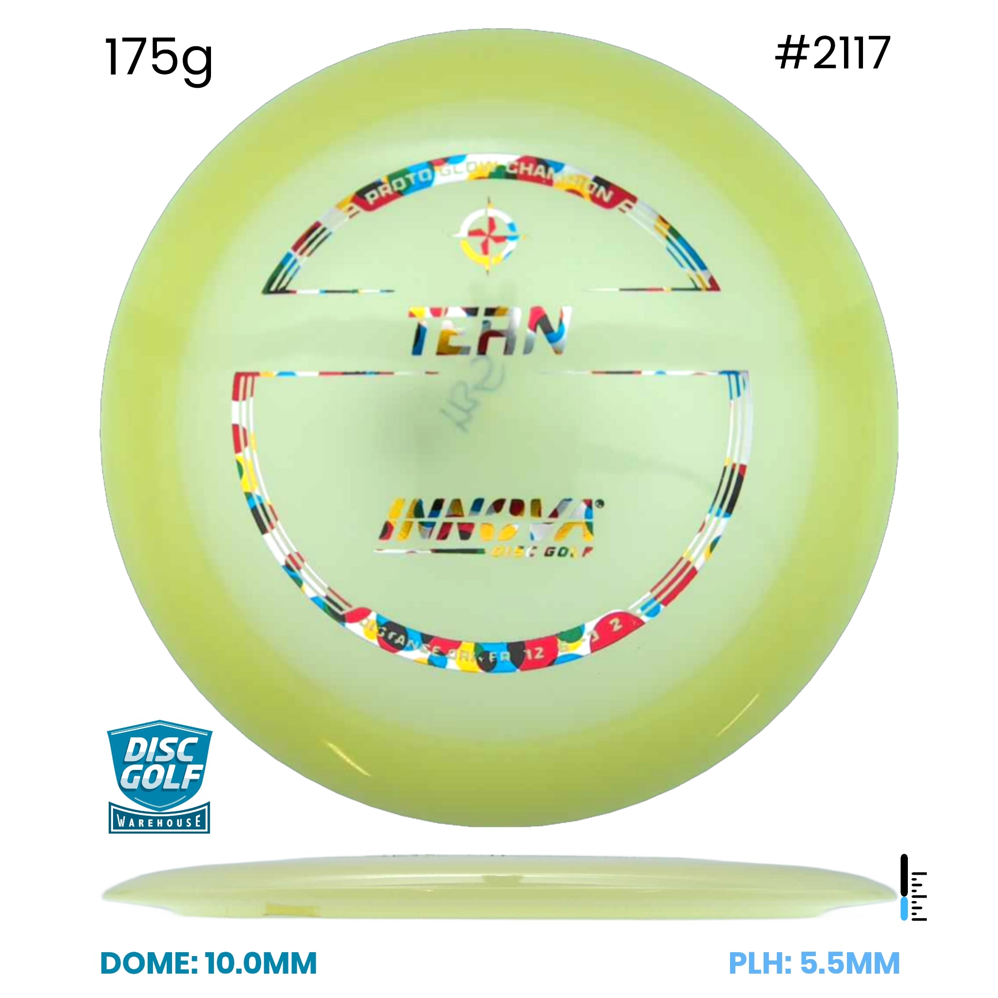 Disc Golf Warehouse Innova Tern - Proto Glow Champion Plastic Glow/Blue Metallic 175g