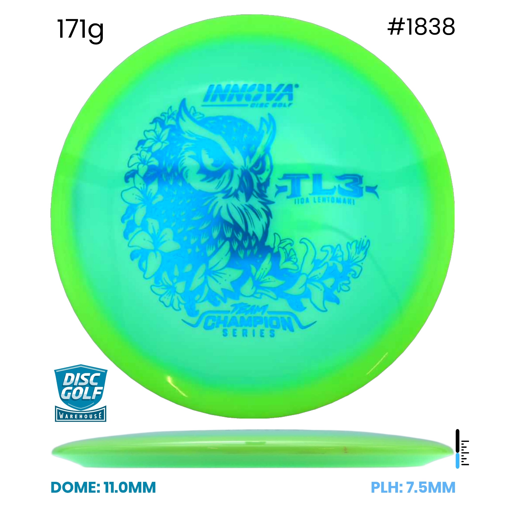 Disc Golf Warehouse Innova TL3 - Proto Glow Halo Star Plastic - Iida Lehtomäki 2026 Tour Series 171g