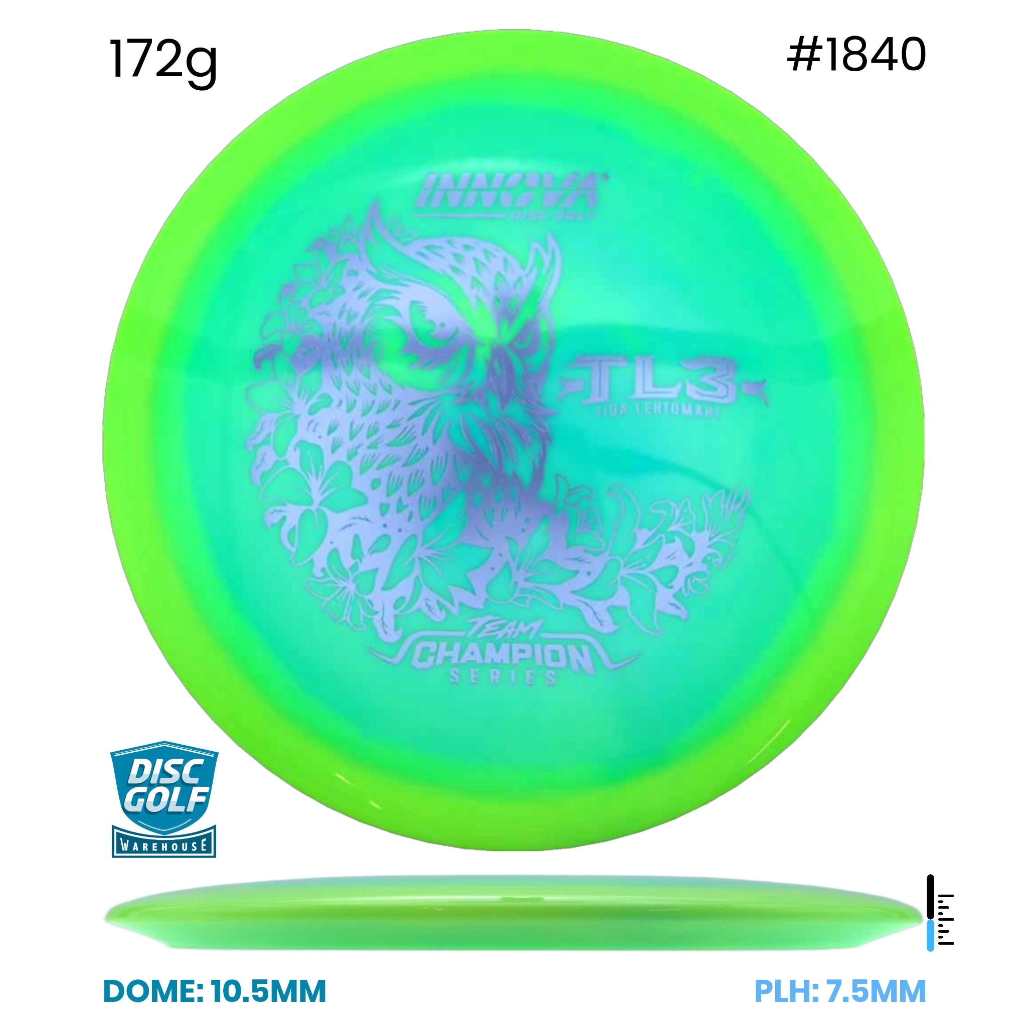 Disc Golf Warehouse Innova TL3 - Proto Glow Halo Star Plastic - Iida Lehtomäki 2026 Tour Series Blue/Blue Metallic 172g