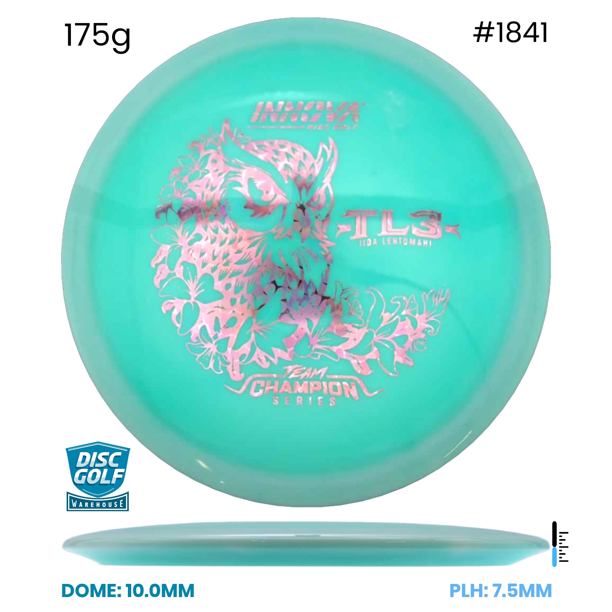 Disc Golf Warehouse Innova TL3 - Proto Glow Halo Star Plastic - Iida Lehtomäki 2026 Tour Series Blue/Blue Metallic 175g