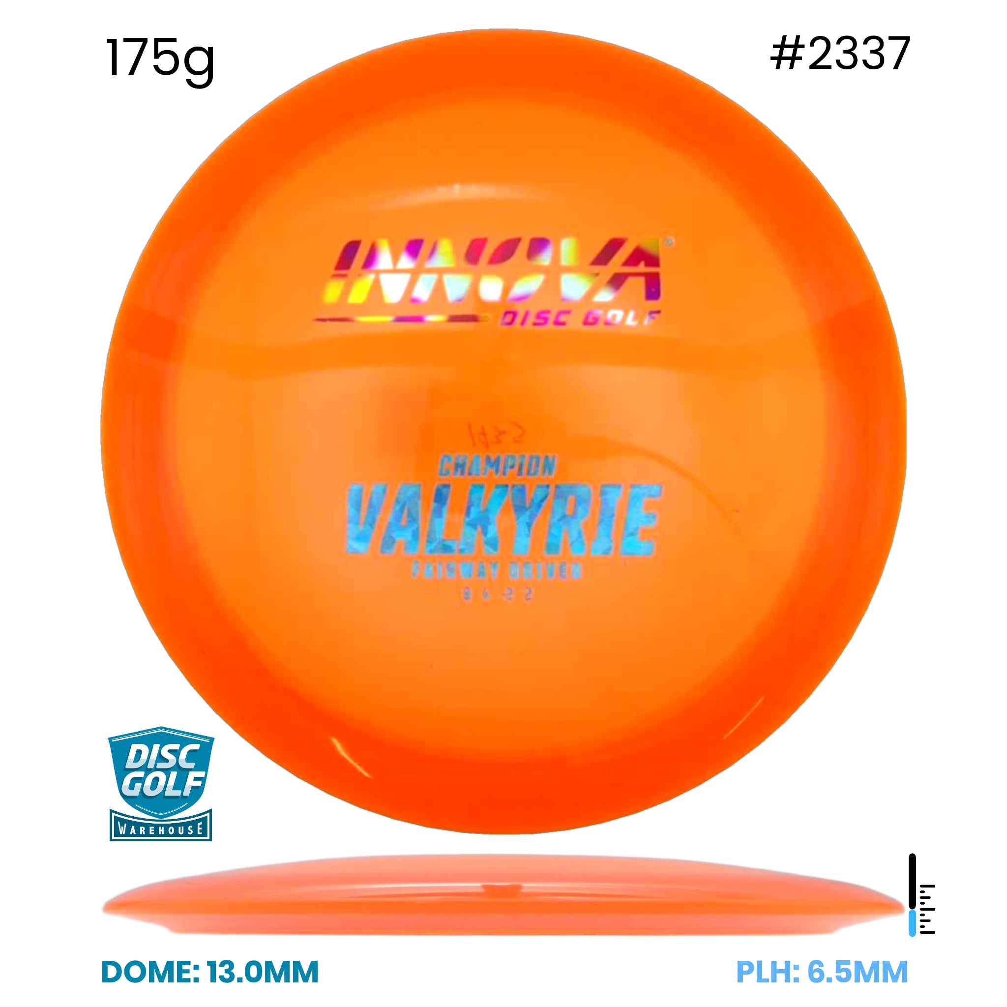 Disc Golf Warehouse Innova Valkyrie - Champion Orange/Rainbow Holo 175g