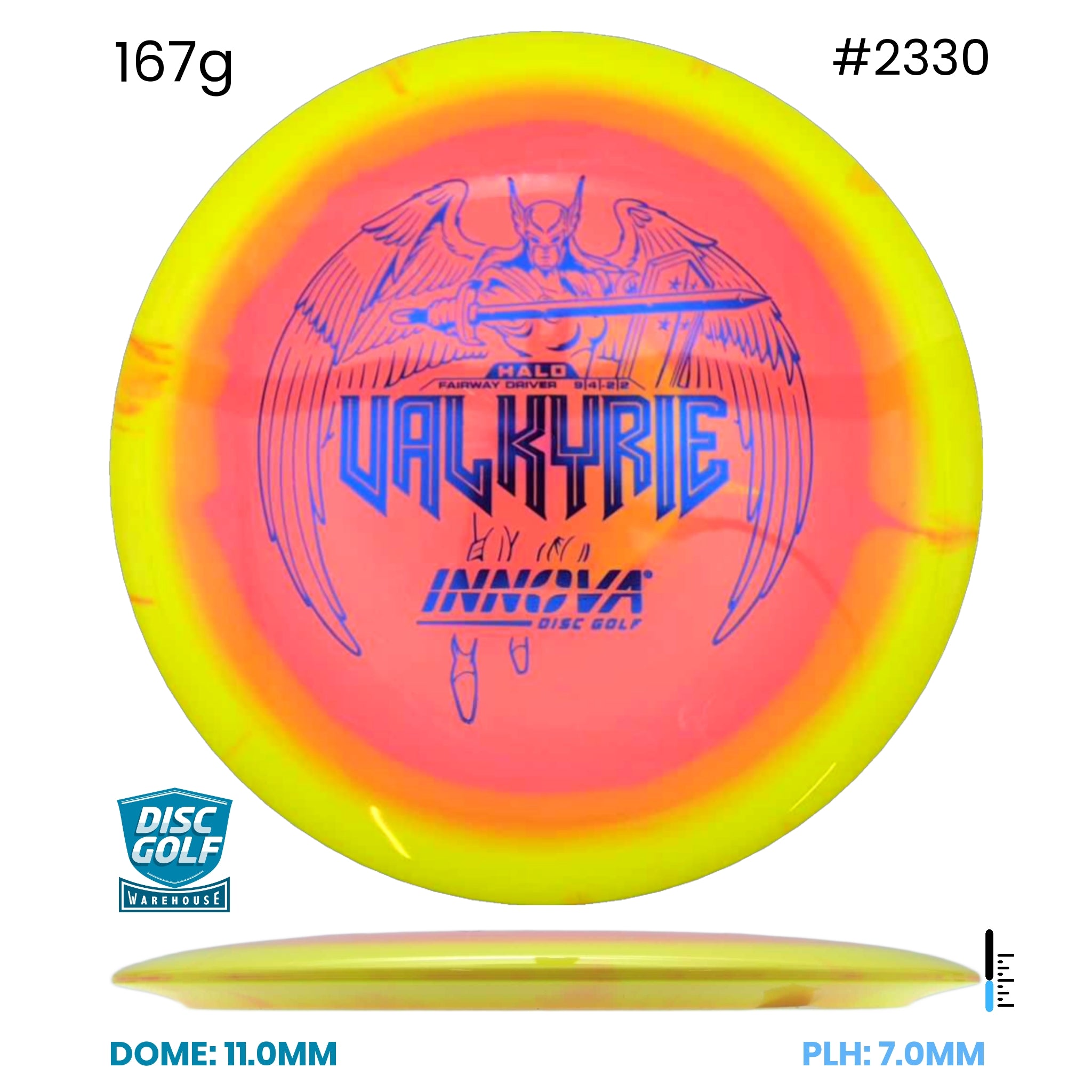 Disc Golf Warehouse Innova Valkyrie - Halo Star Plastic Pink/Blue Metallic 167g