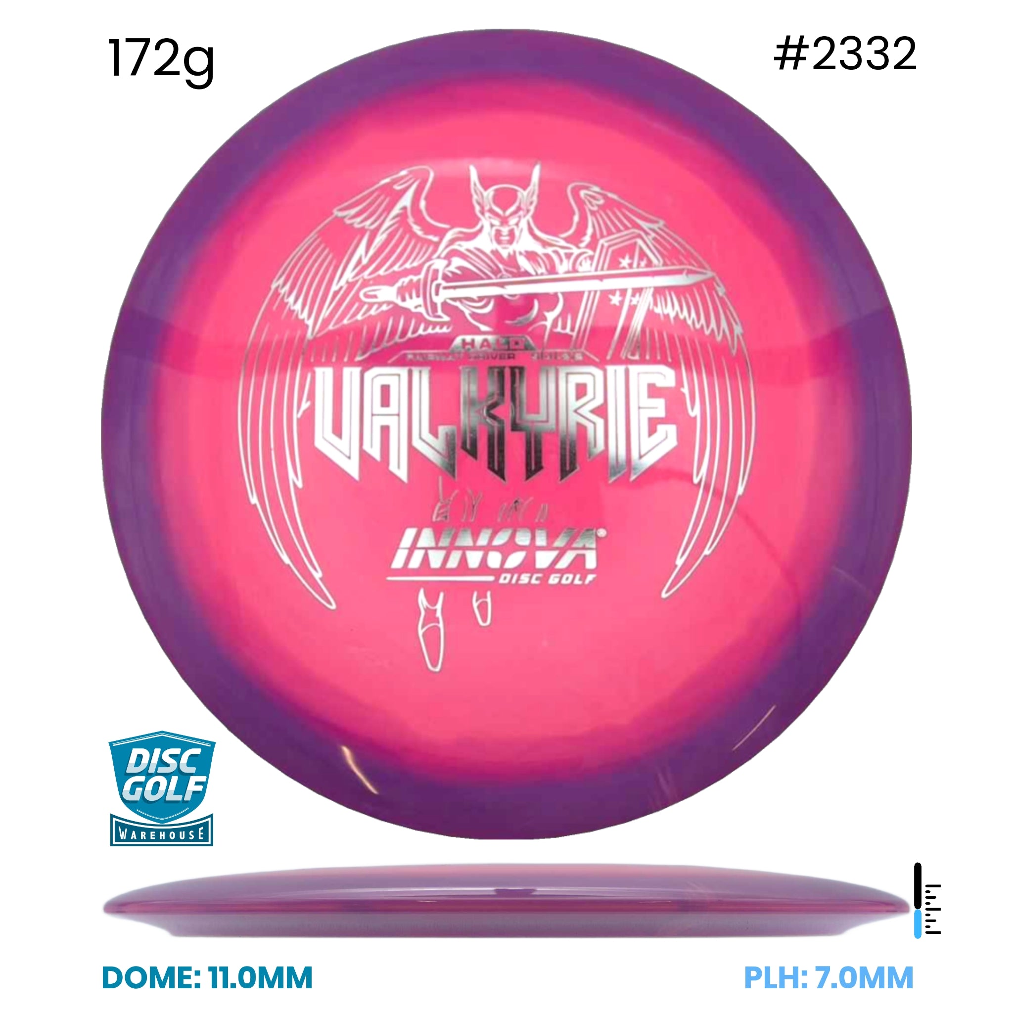 Disc Golf Warehouse Innova Valkyrie - Halo Star Plastic Pink/Silver 172g