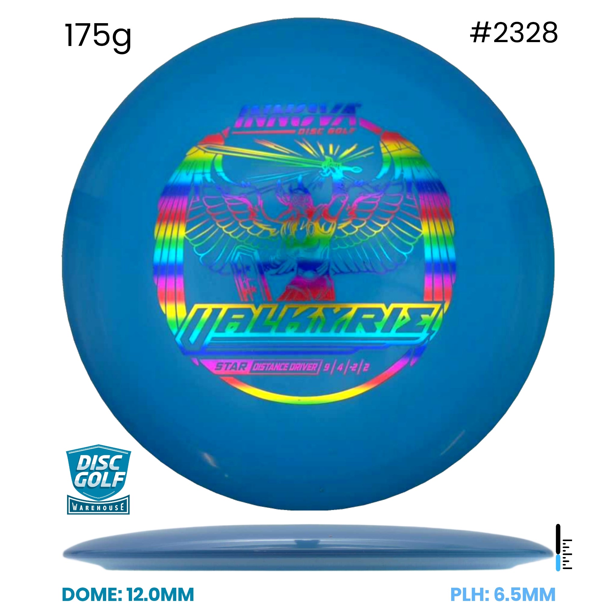 Disc Golf Warehouse Innova Valkyrie - Star Plastic Blue/Rainbow Holo 175g
