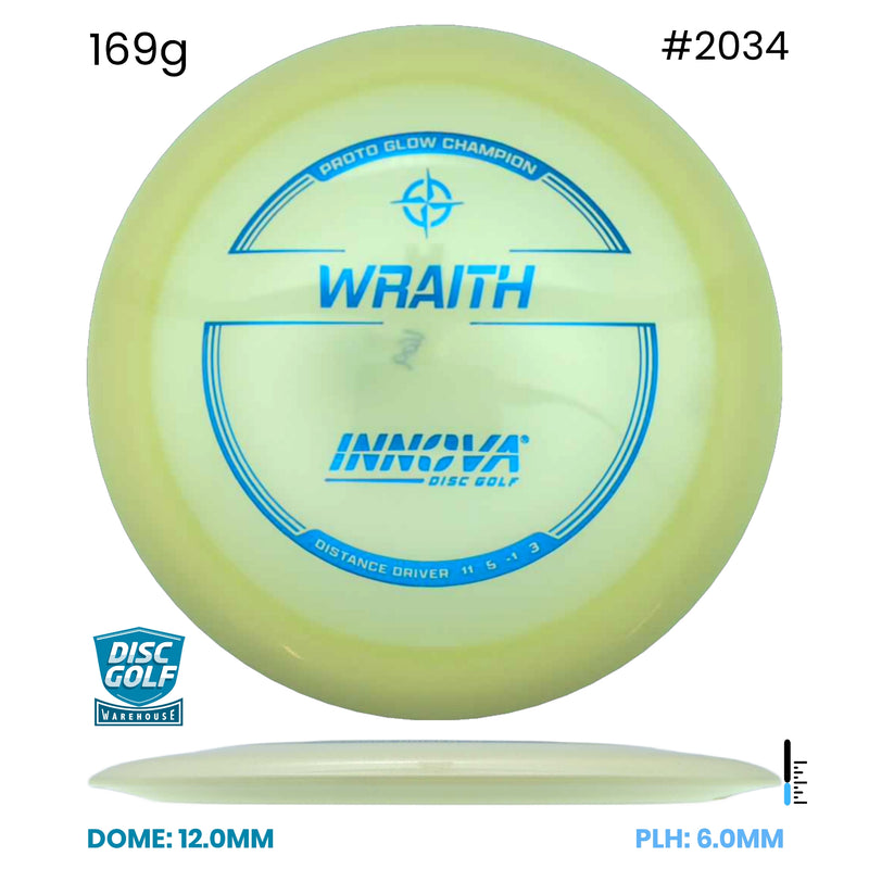 Disc Golf Warehouse Innova Wraith - Champion Proto Glow Plastic Glow/Silver 169g