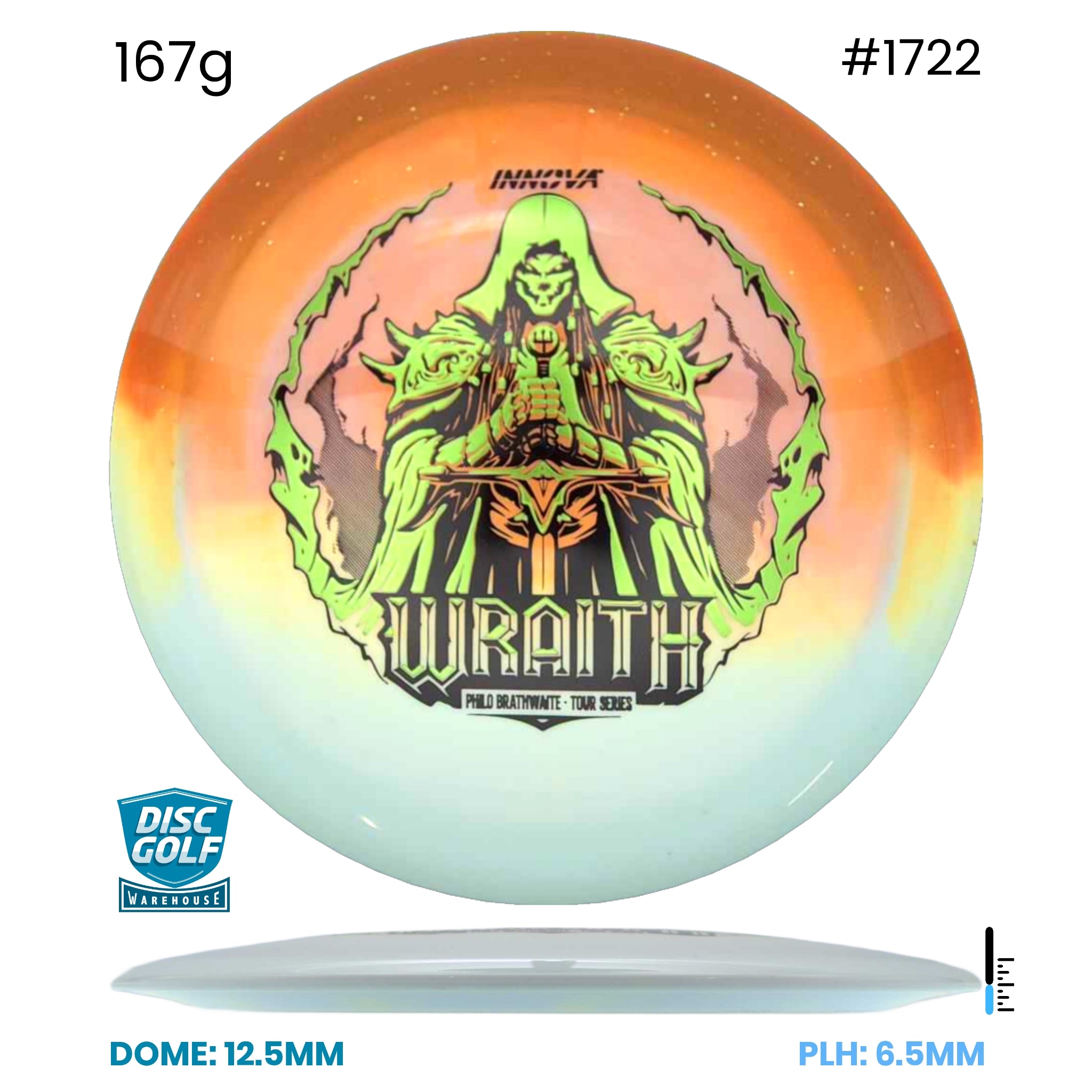 Disc Golf Warehouse Innova Wraith - Duo Plastic - Philo Brathwaite 2026 Tour Series Orange/Multicolor 167g