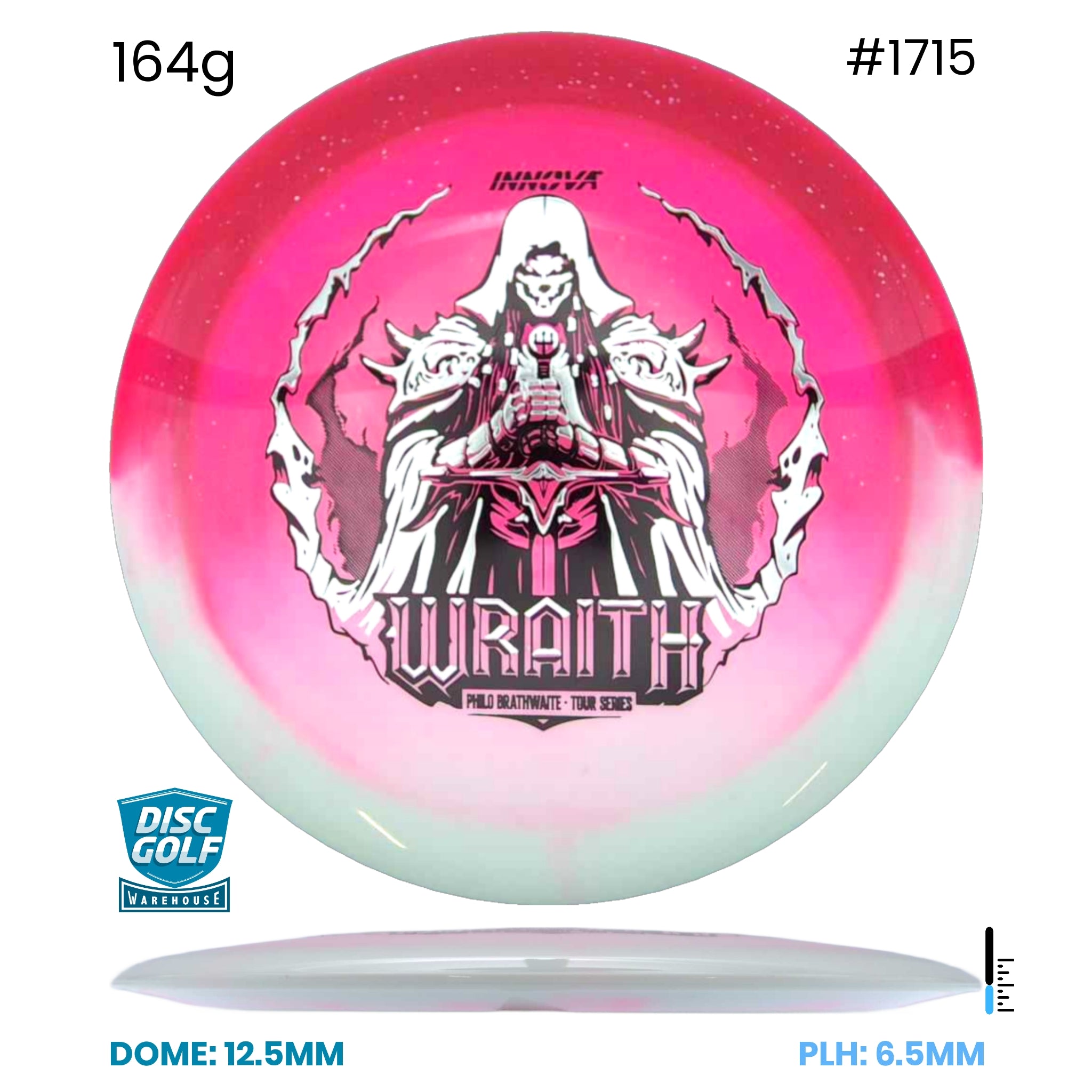 Disc Golf Warehouse Innova Wraith - Duo Plastic - Philo Brathwaite 2026 Tour Series Pink/Black 164g