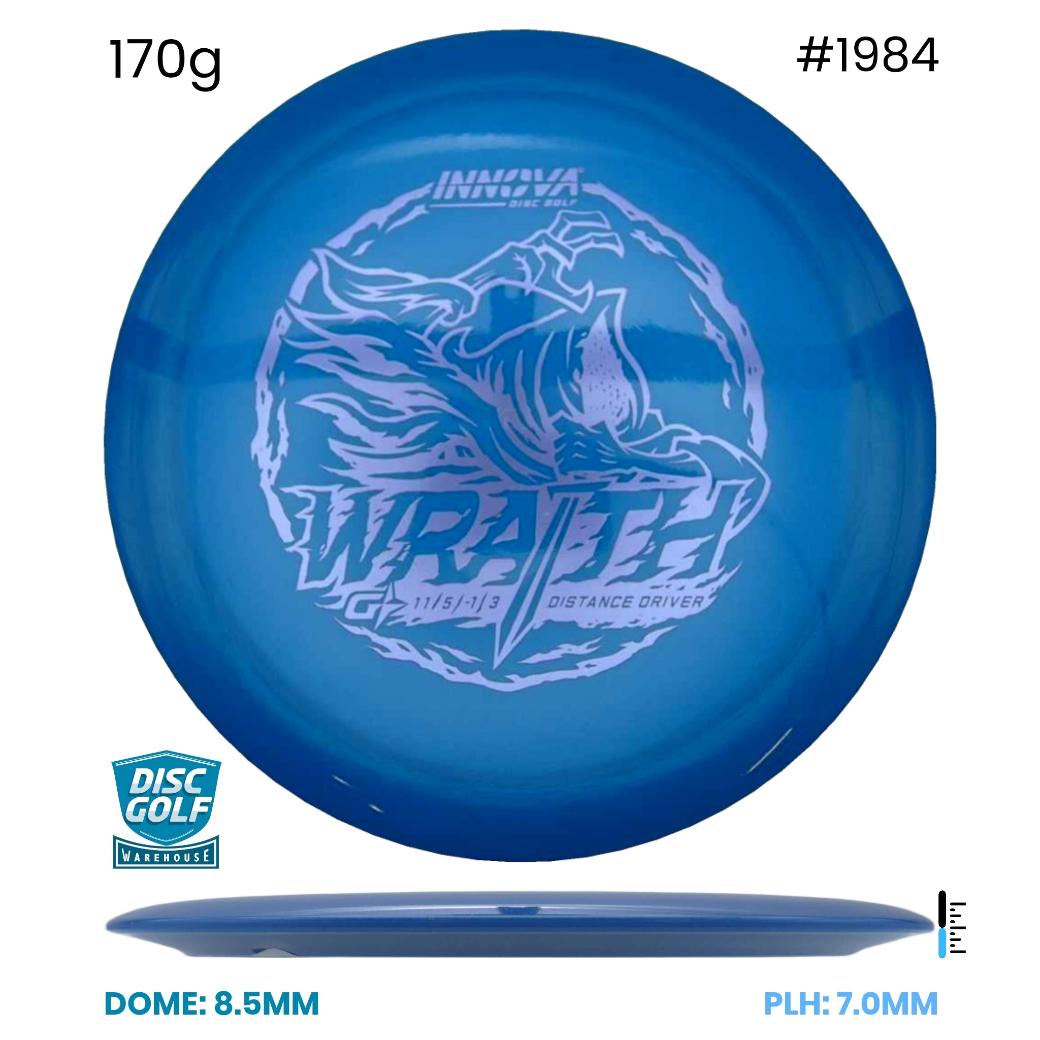 Disc Golf Warehouse Innova Wraith - G Star Plastic Blue/Black 170g