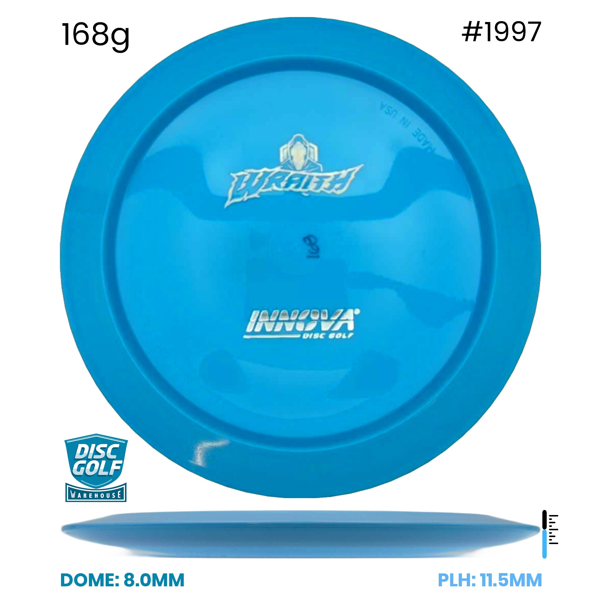 Disc Golf Warehouse Innova Wraith - Star Bottom Stamp Blue/White 168g