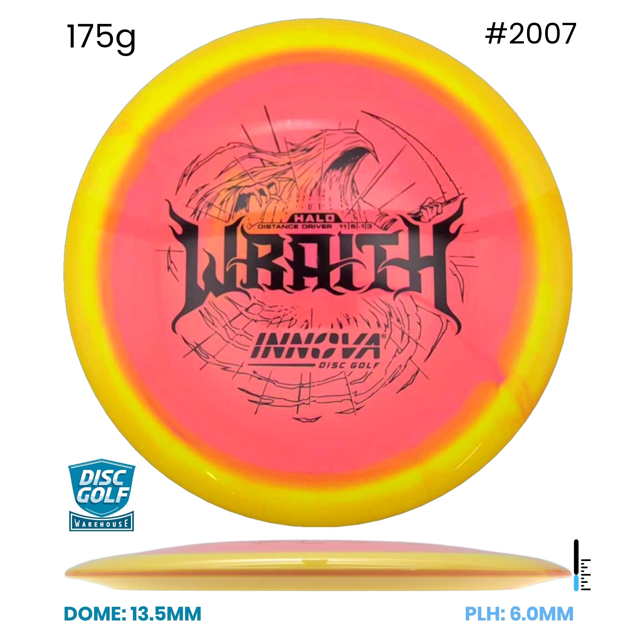Disc Golf Warehouse Innova Wraith - Star Bottom Stamp Pink/Black 175g