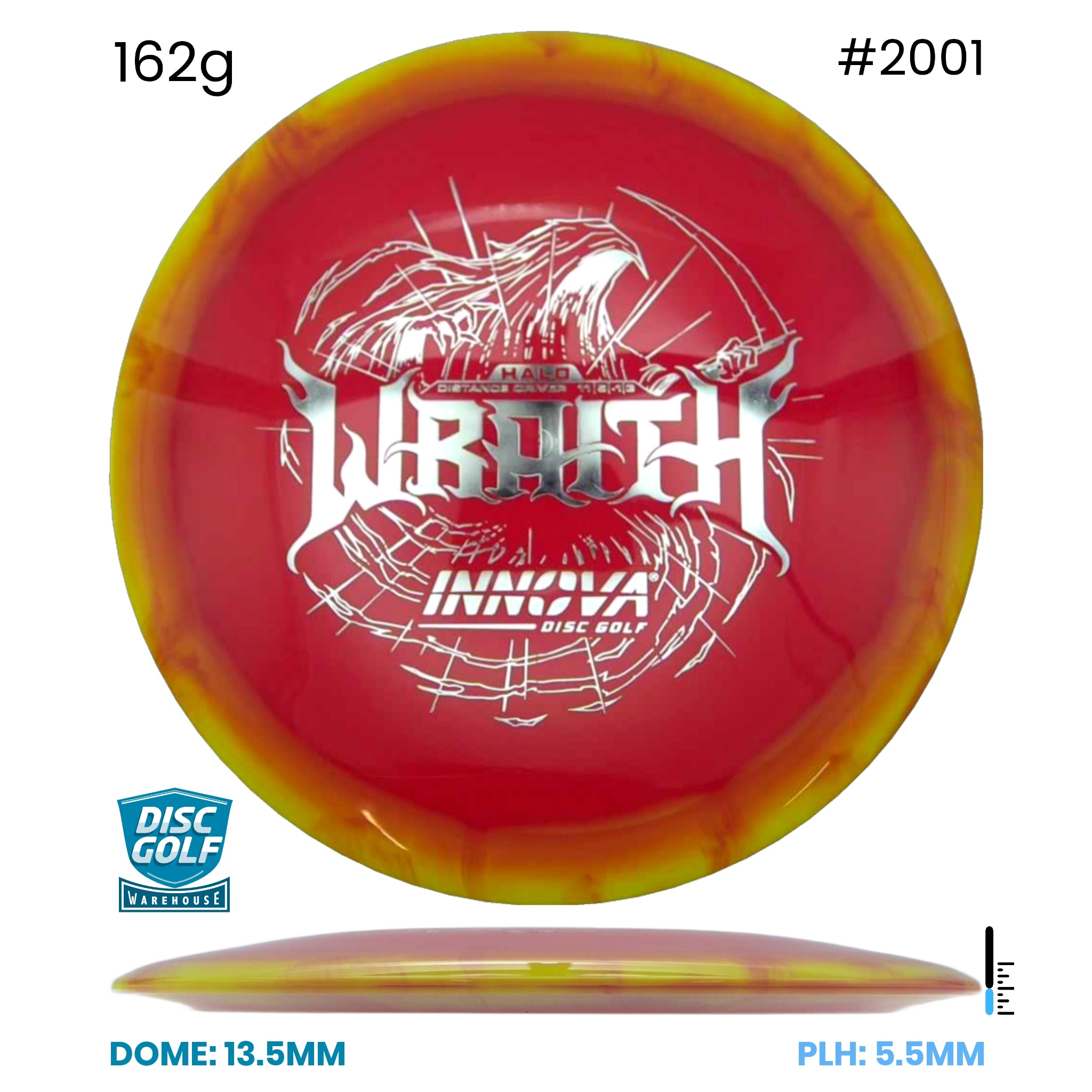 Disc Golf Warehouse Innova Wraith - Star Bottom Stamp Red/Silver 162g