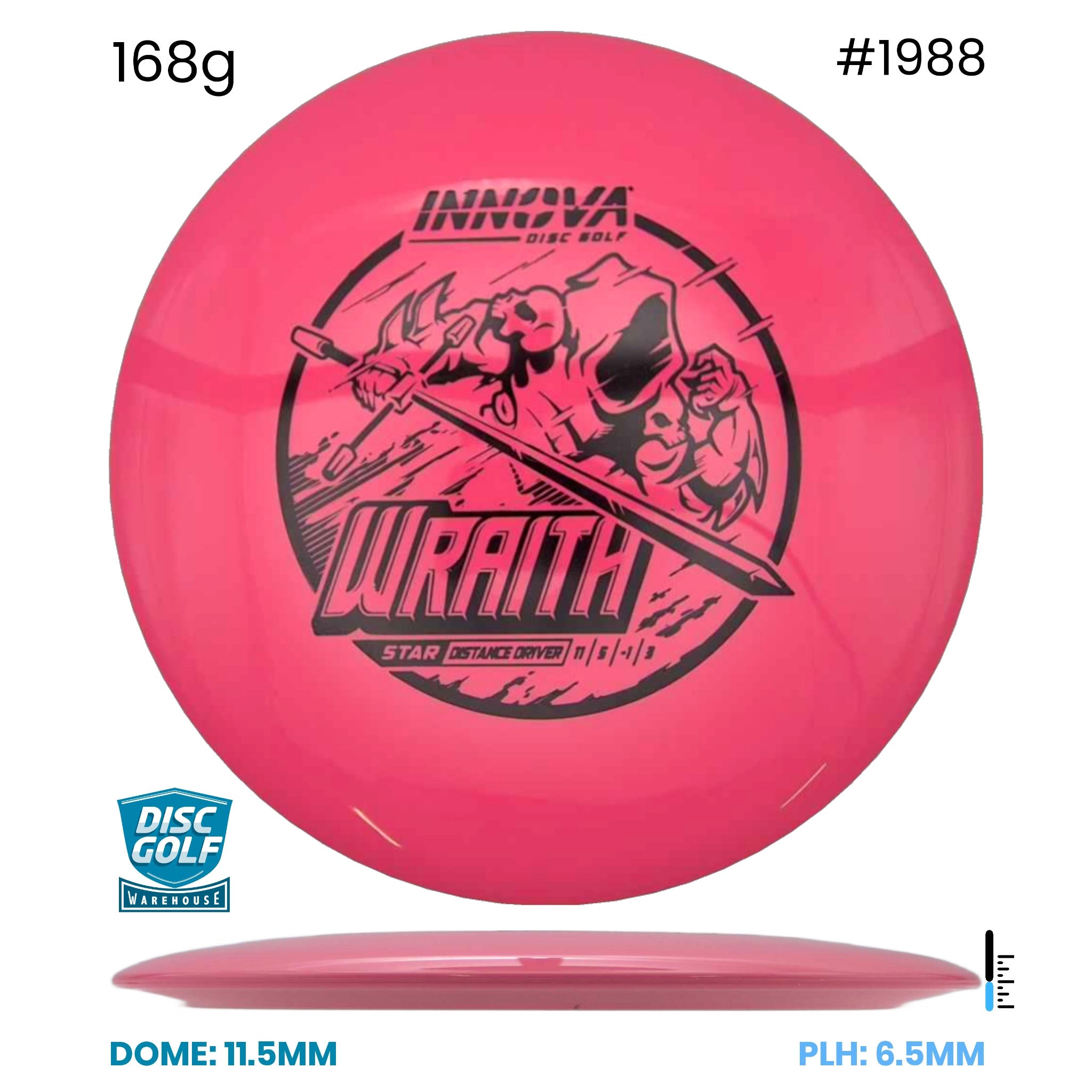Disc Golf Warehouse Innova Wraith - Star Plastic Pink/Black 168g