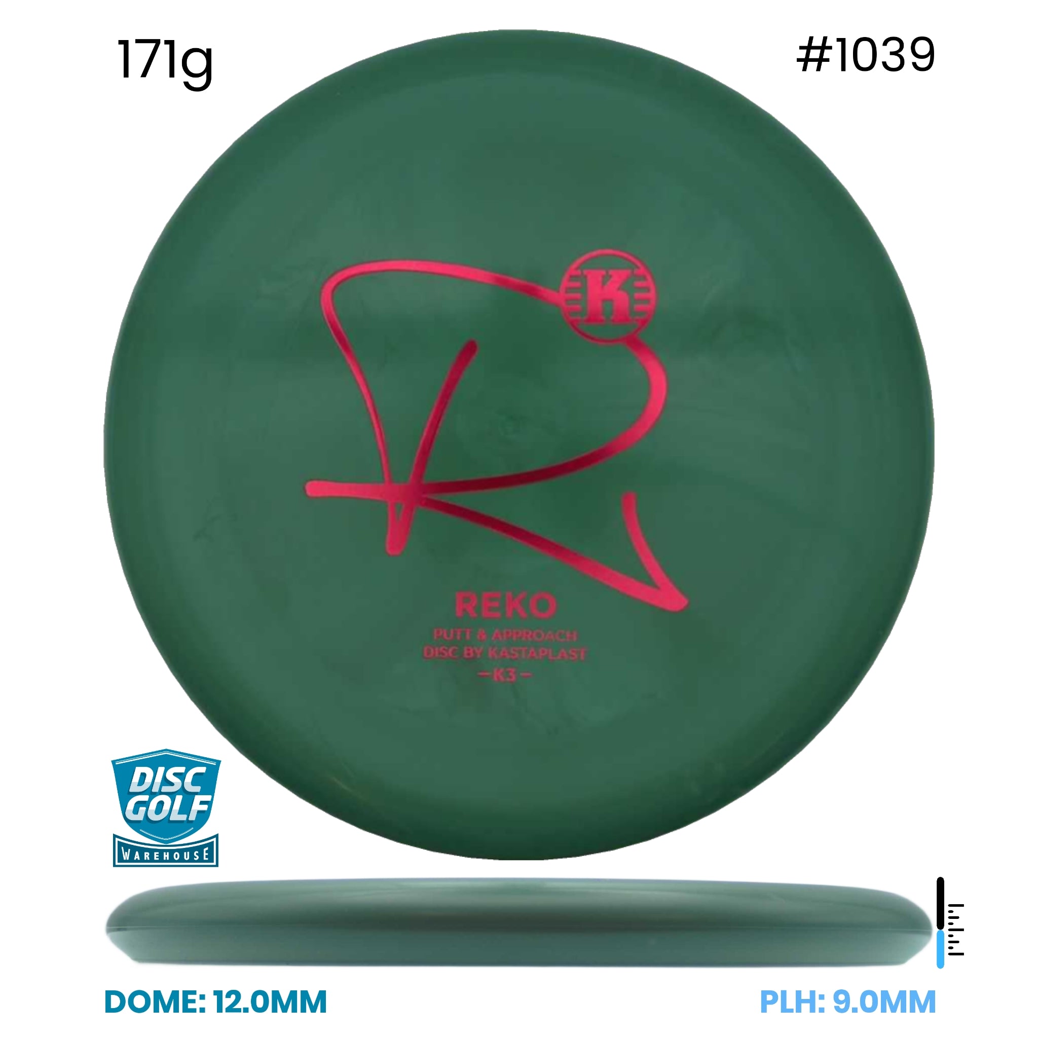 Disc Golf Warehouse Kastaplast Reko - K3 Plastic Black/Red 171g