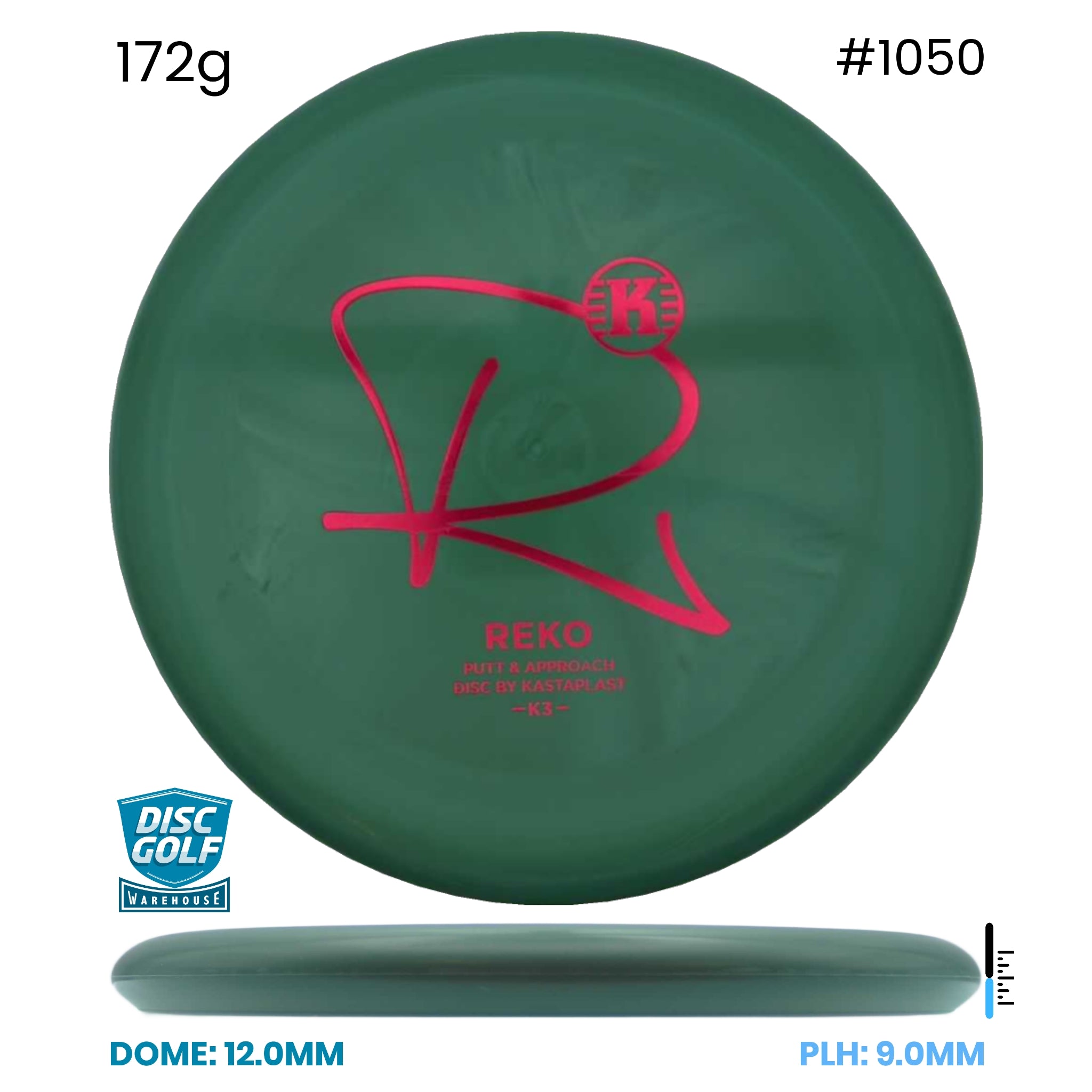 Disc Golf Warehouse Kastaplast Reko - K3 Plastic Black/Red 172g