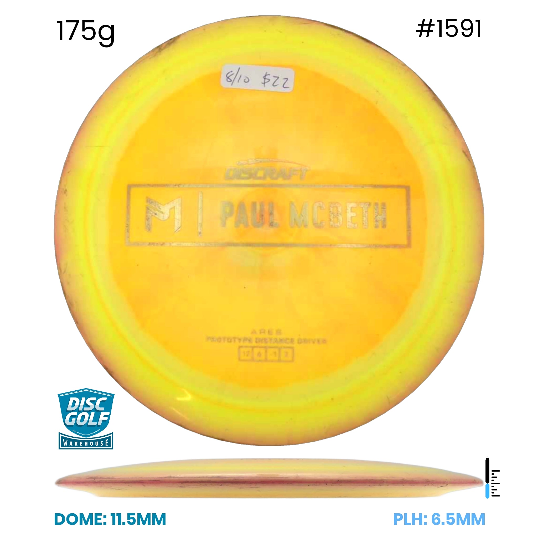 Disc Golf Warehouse Pre-loved Distance Drivers Ares - ESP - 8/10 175g