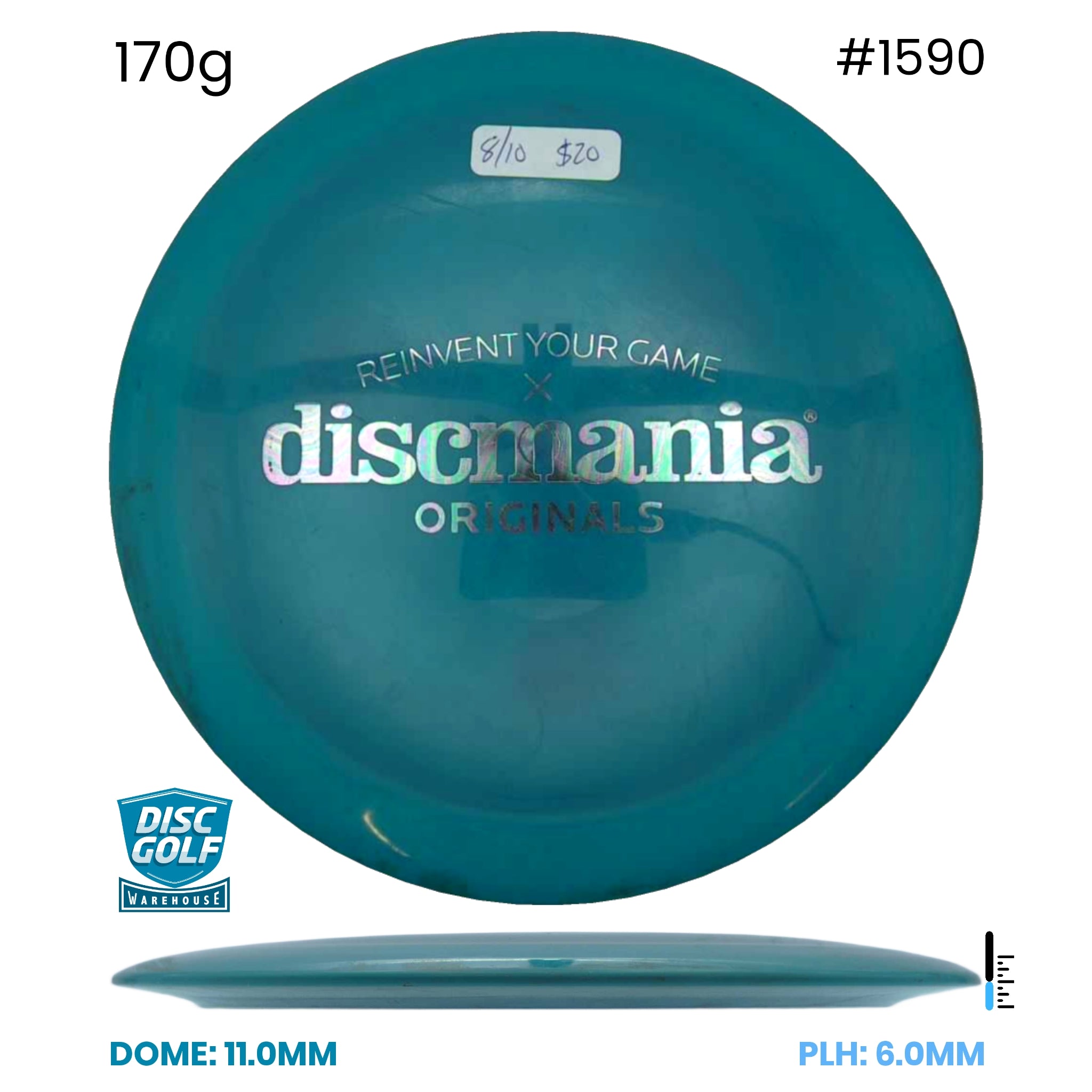 Disc Golf Warehouse Pre-loved Distance Drivers DD3 - Swirly S Line - 8/10 170g