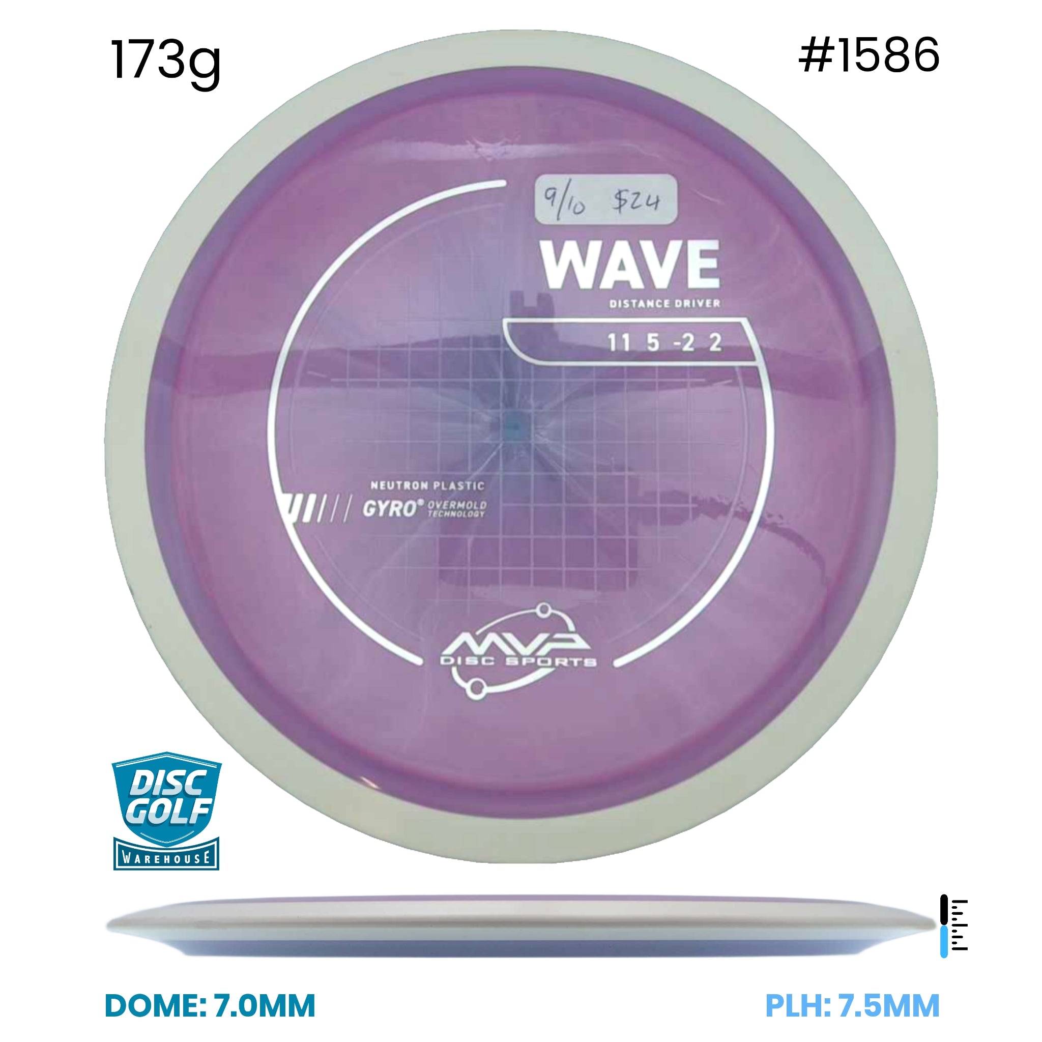 Disc Golf Warehouse Pre-loved Distance Drivers Wave - Neutron - 9/10 173g